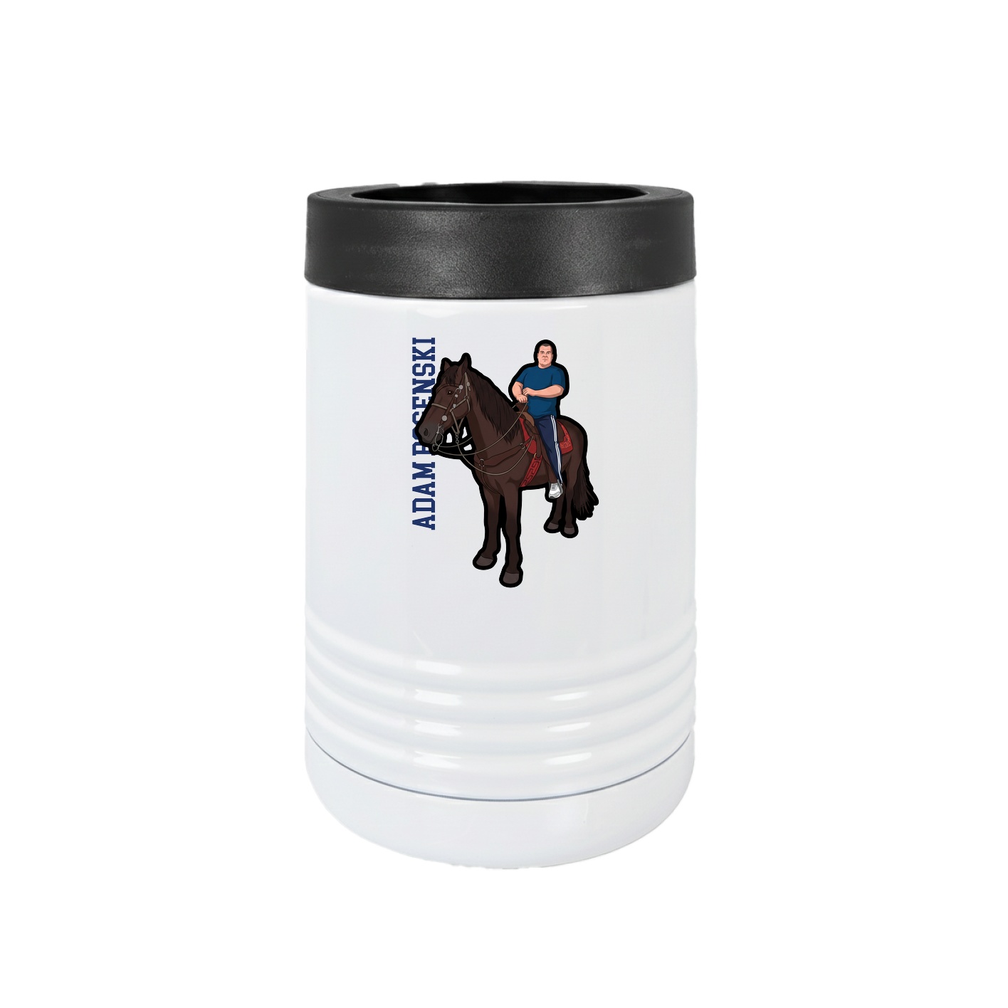 Beverage Holder — Name Vertical in White