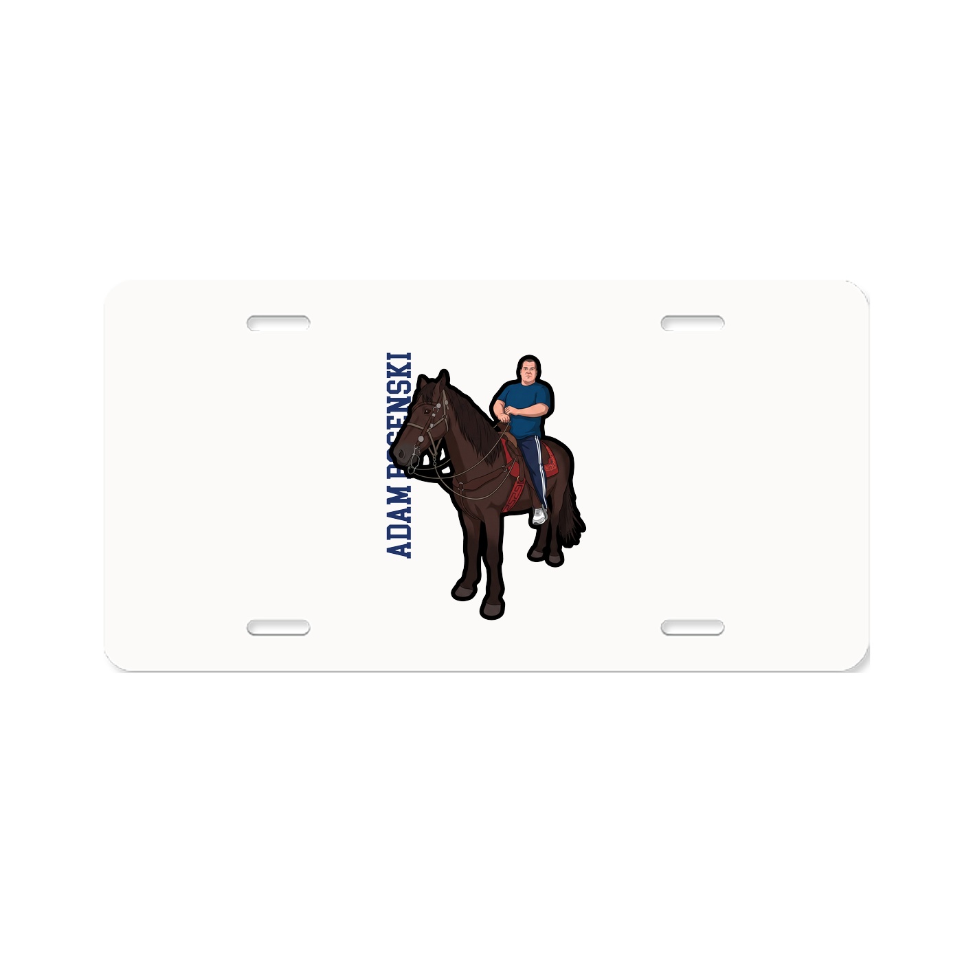 License Plate — Name Vertical in Classic