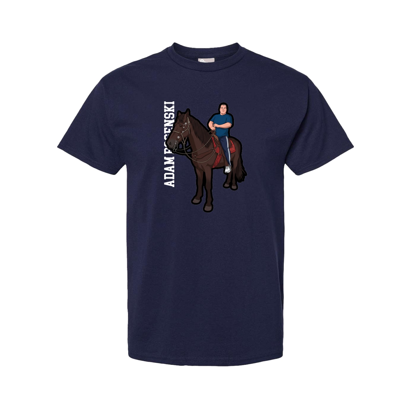 Tee — Name Vertical in Navy