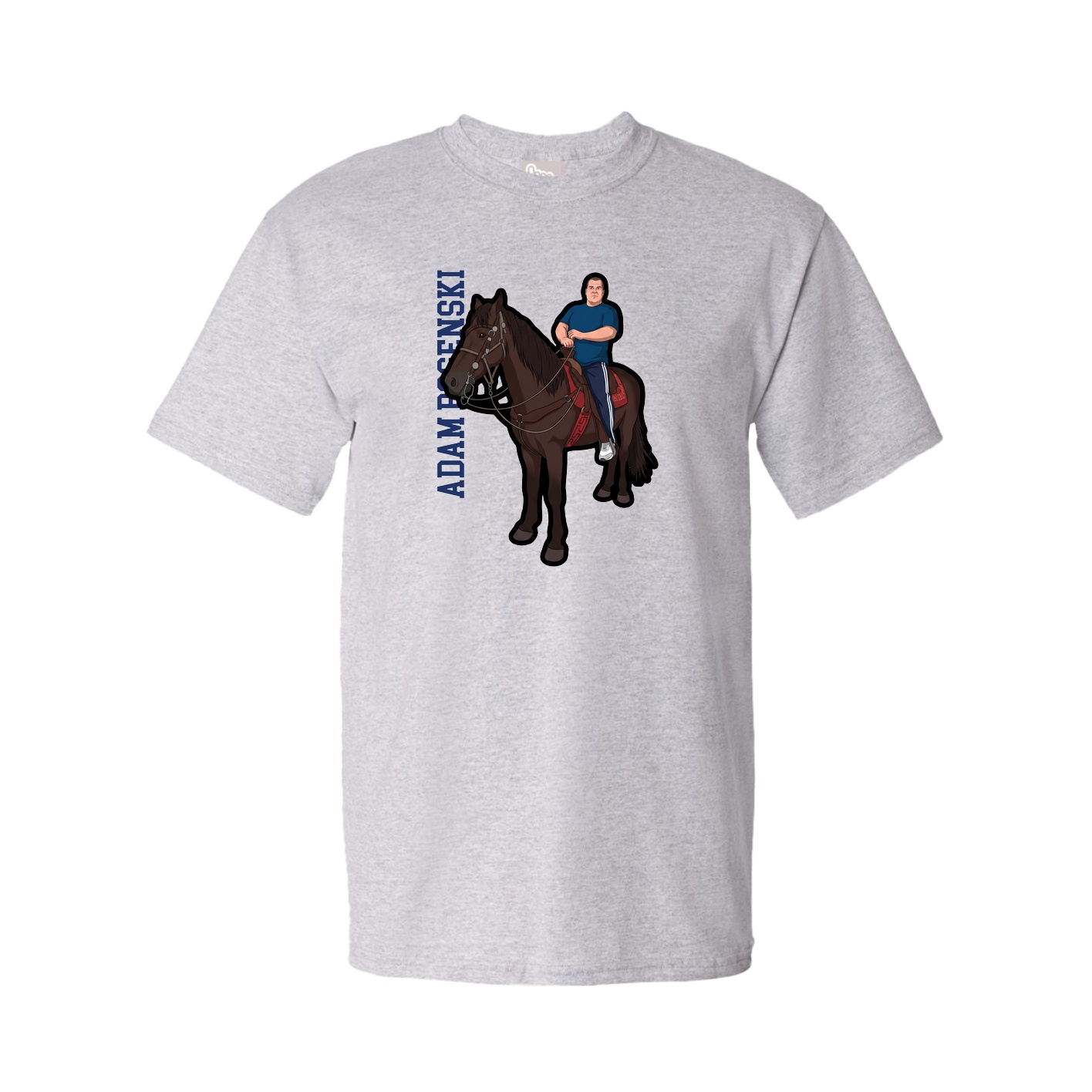 Youth Tee — Name Vertical in Grey