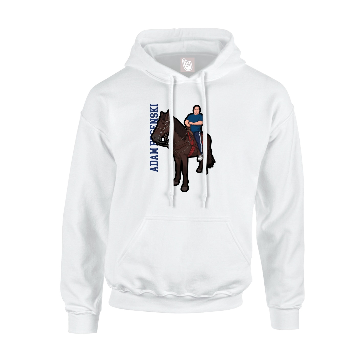 Youth Hoodie — Name Vertical in White