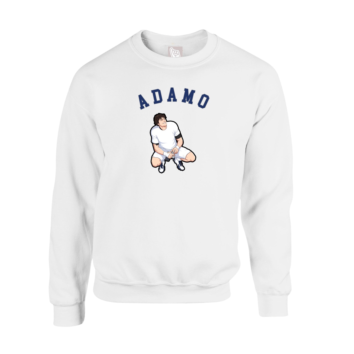 Fleece Crew — Shirsey Arch in White
