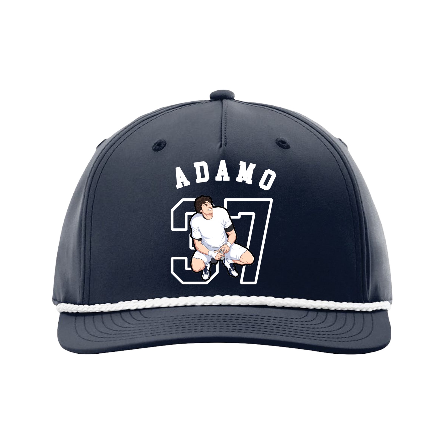 Five-Panel Classic Rope Cap — Shirsey Arch in Navy