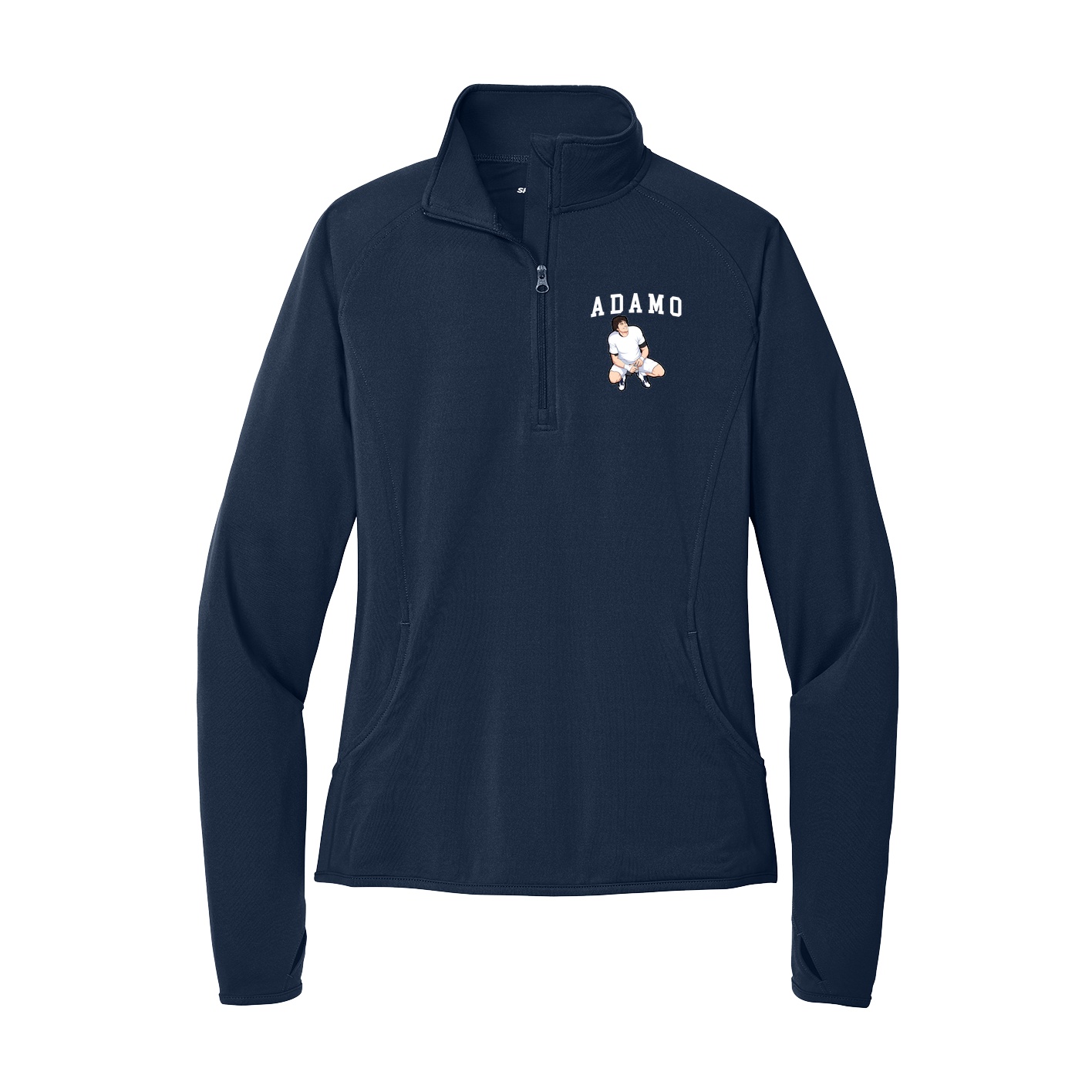 Women's Q-Zip Pullover — Shirsey in Navy