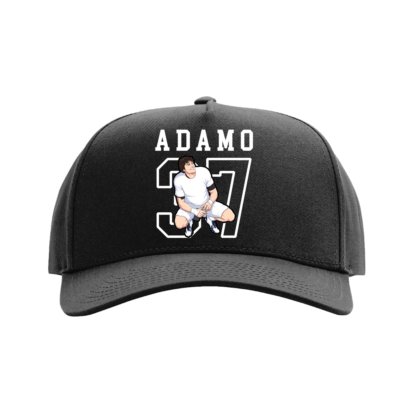 Full Fabric Five-Panel Champ Cap — Shirsey in Black