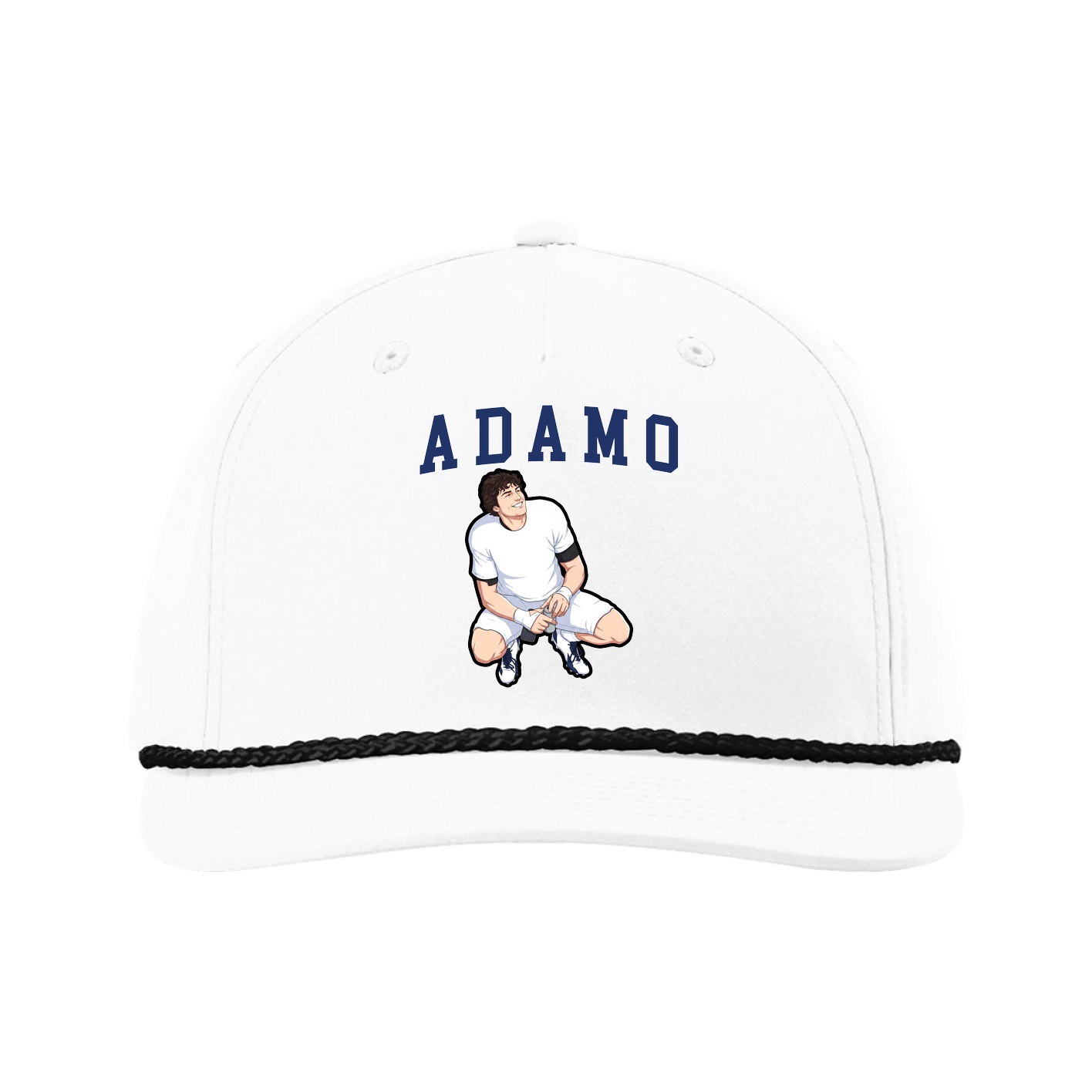 Five-Panel Classic Rope Cap — Shirsey in White