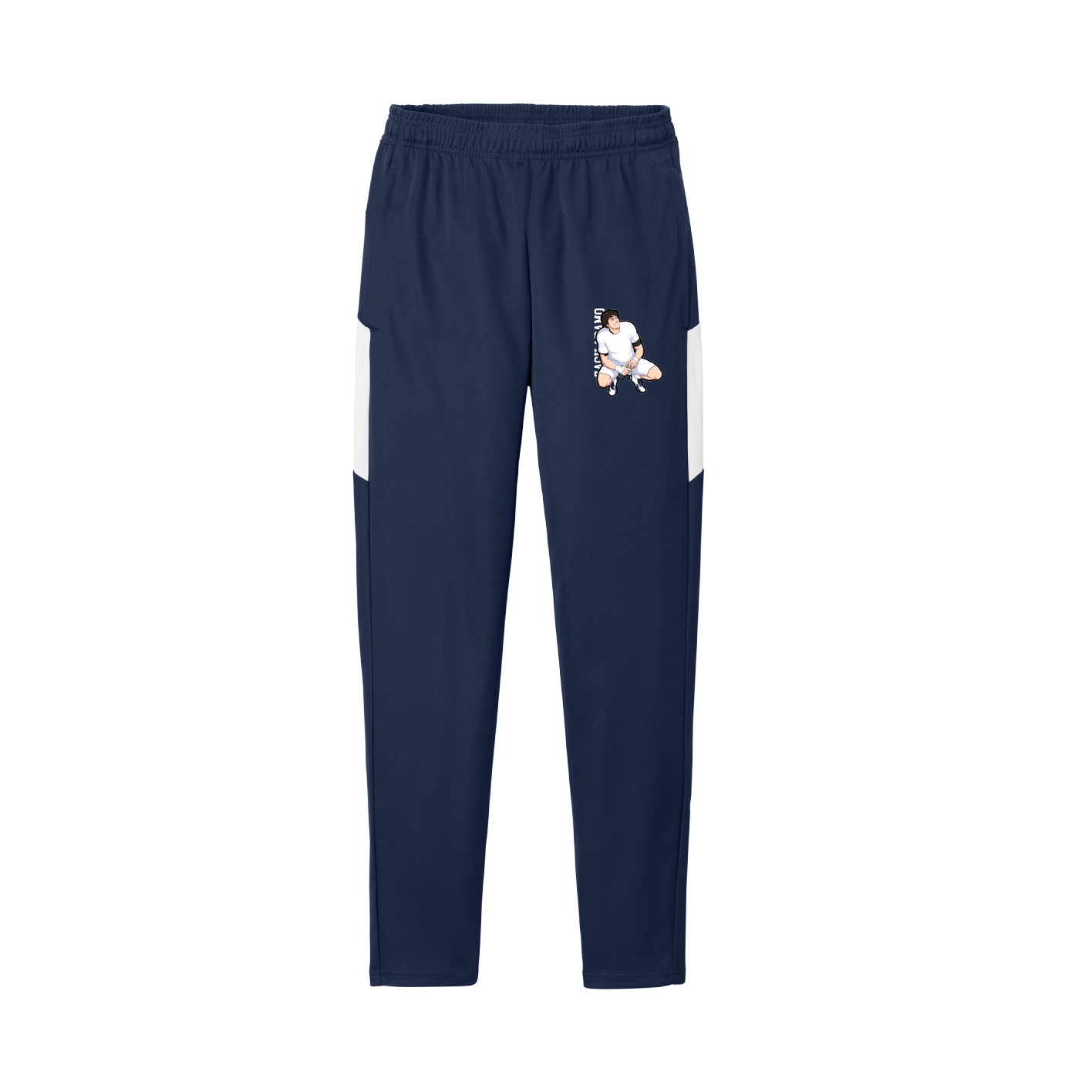 Team Travel Pant — Name Vertical in Navy/White