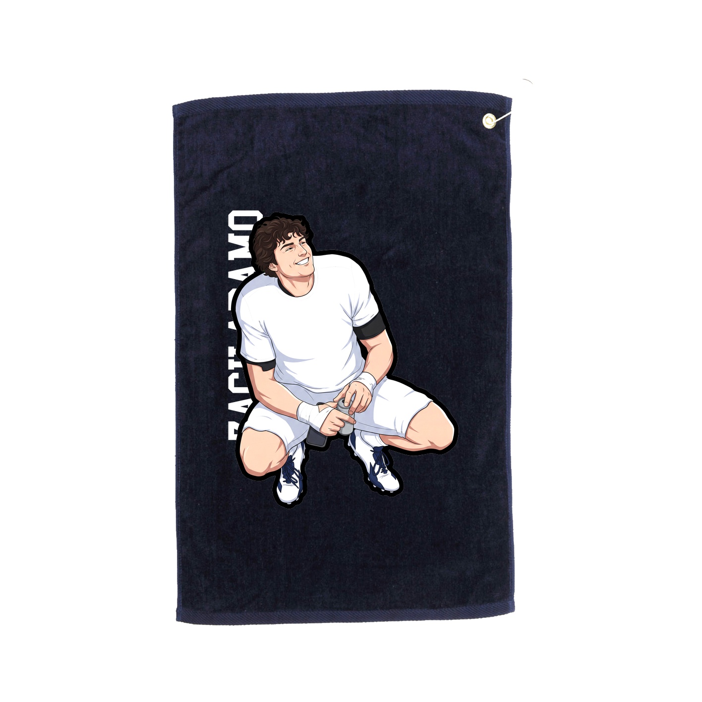 Golf Towel — Name Vertical in Navy