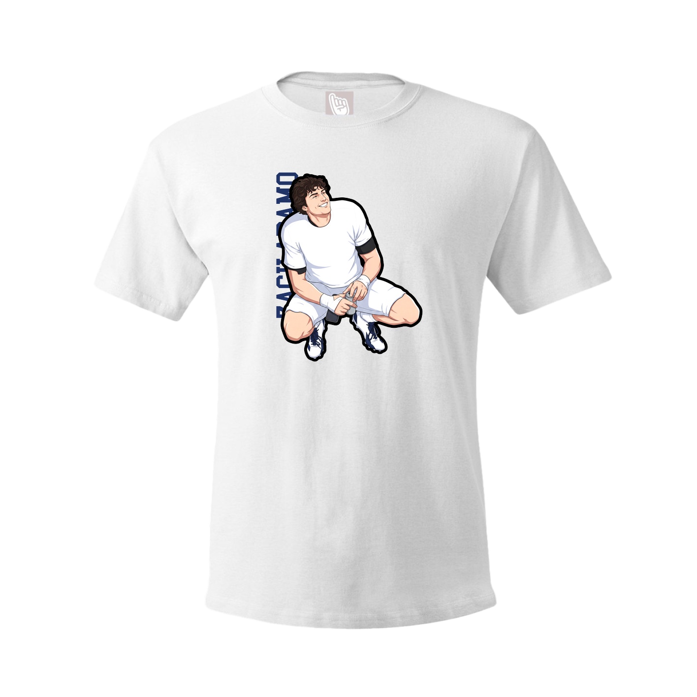Tee — Name Vertical in White