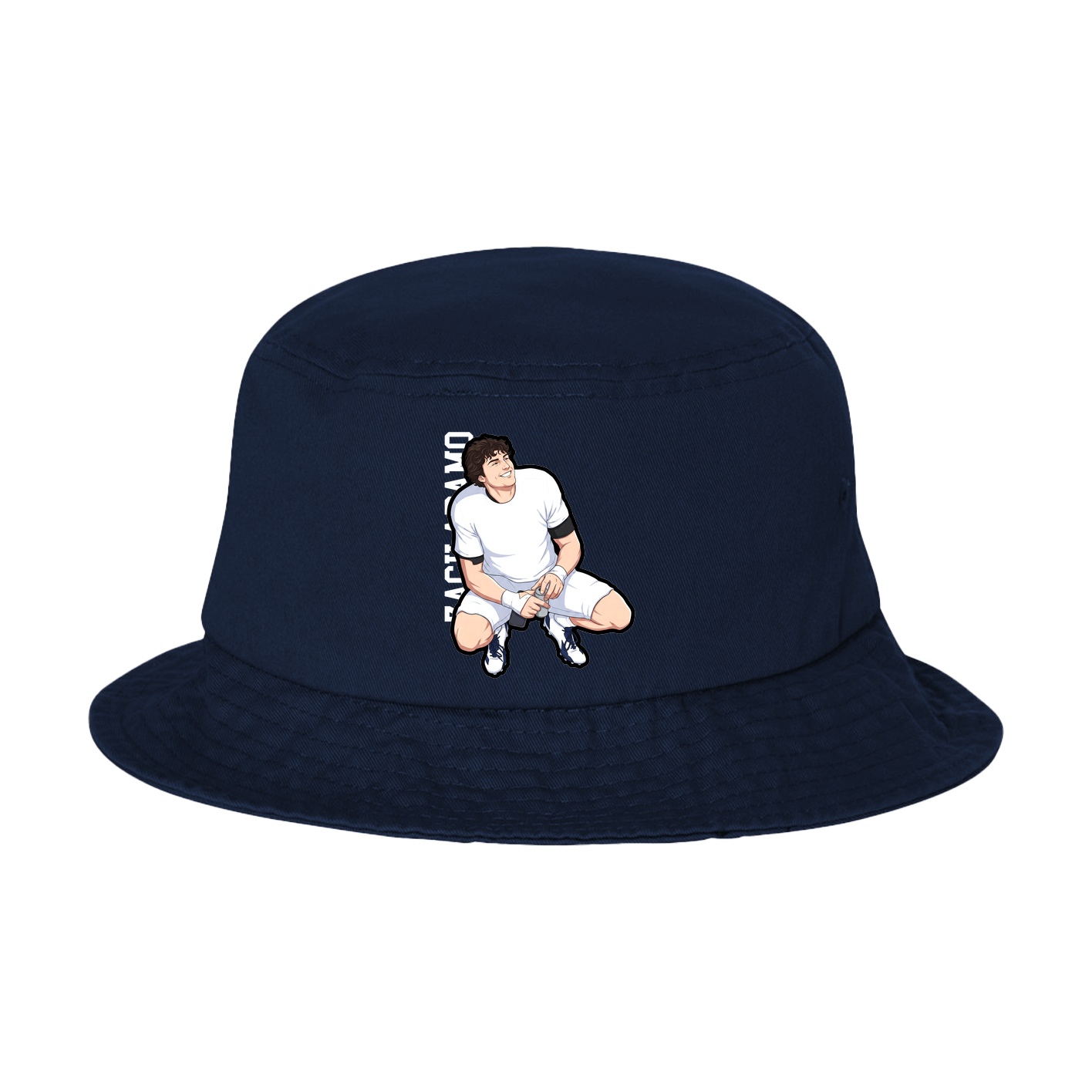 Bucket Cap — Name Vertical in Navy