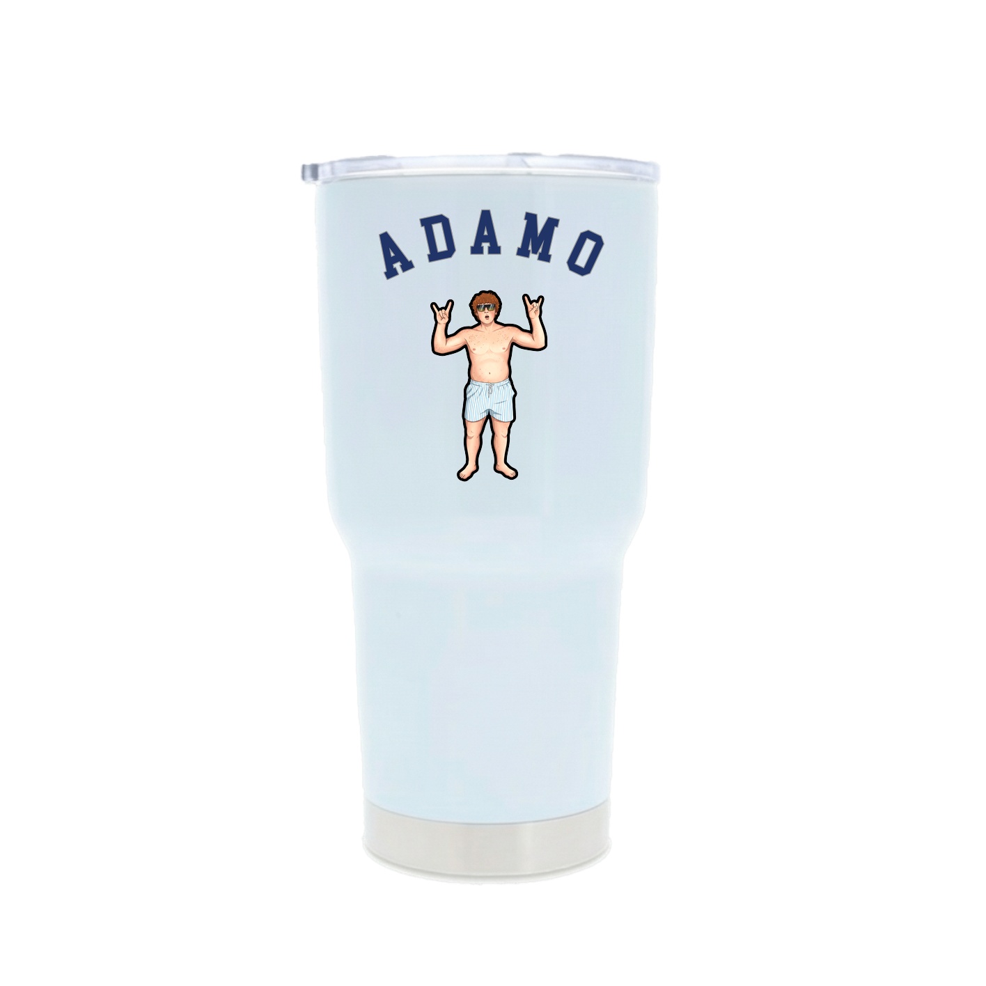 30oz Stainless Steel Tumbler — Shirsey Arch in White