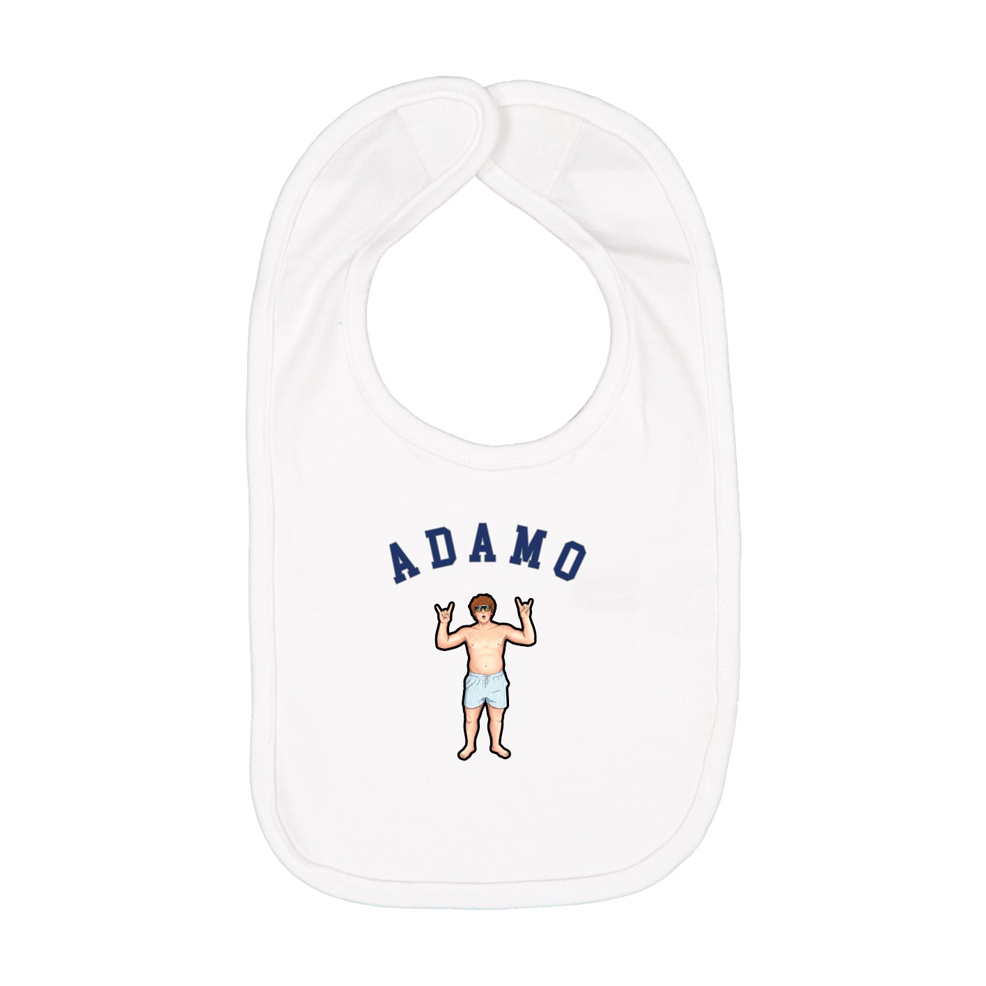Infant Bib — Shirsey Arch in White