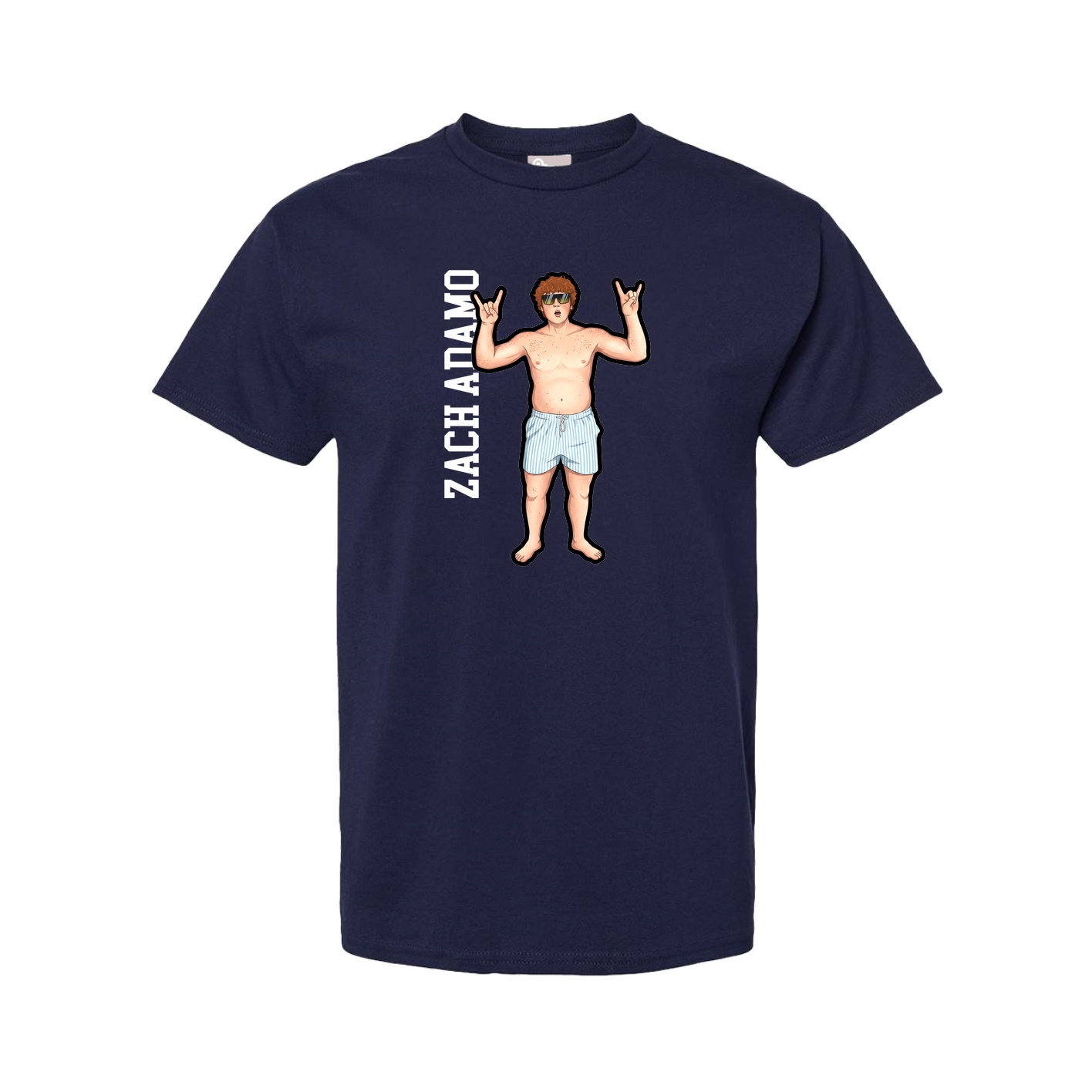 Tee — Name Vertical in Navy