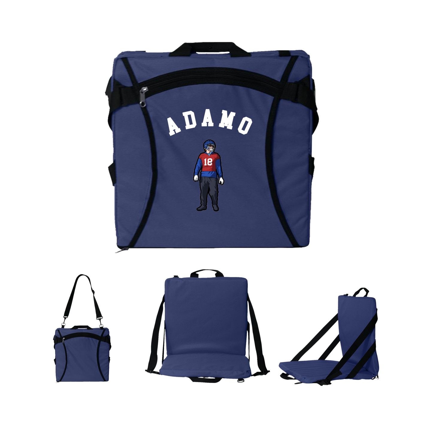 Folding Stadium Seat — Shirsey Arch in Navy