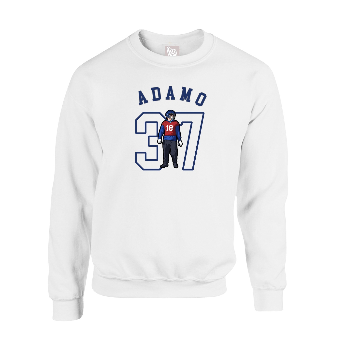Fleece Crew — Shirsey Arch in White
