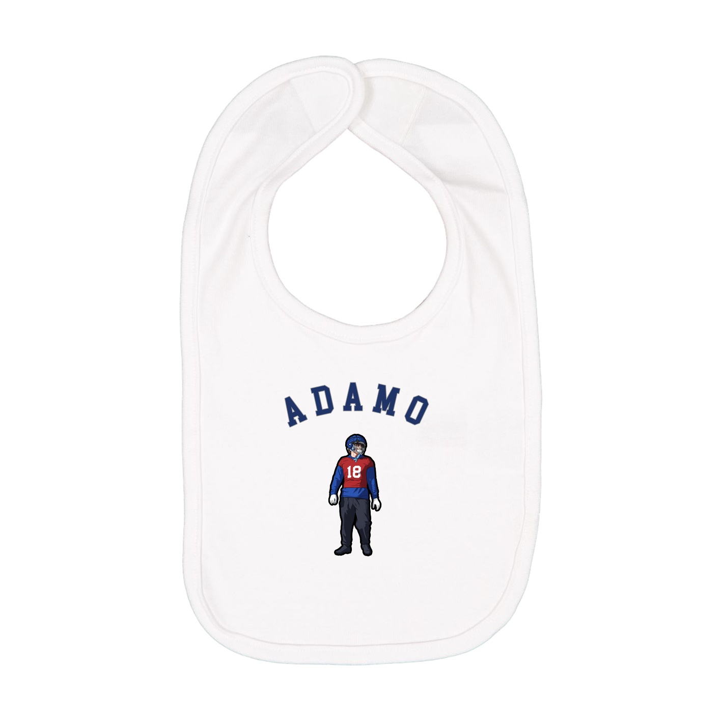 Infant Bib — Shirsey Arch in White
