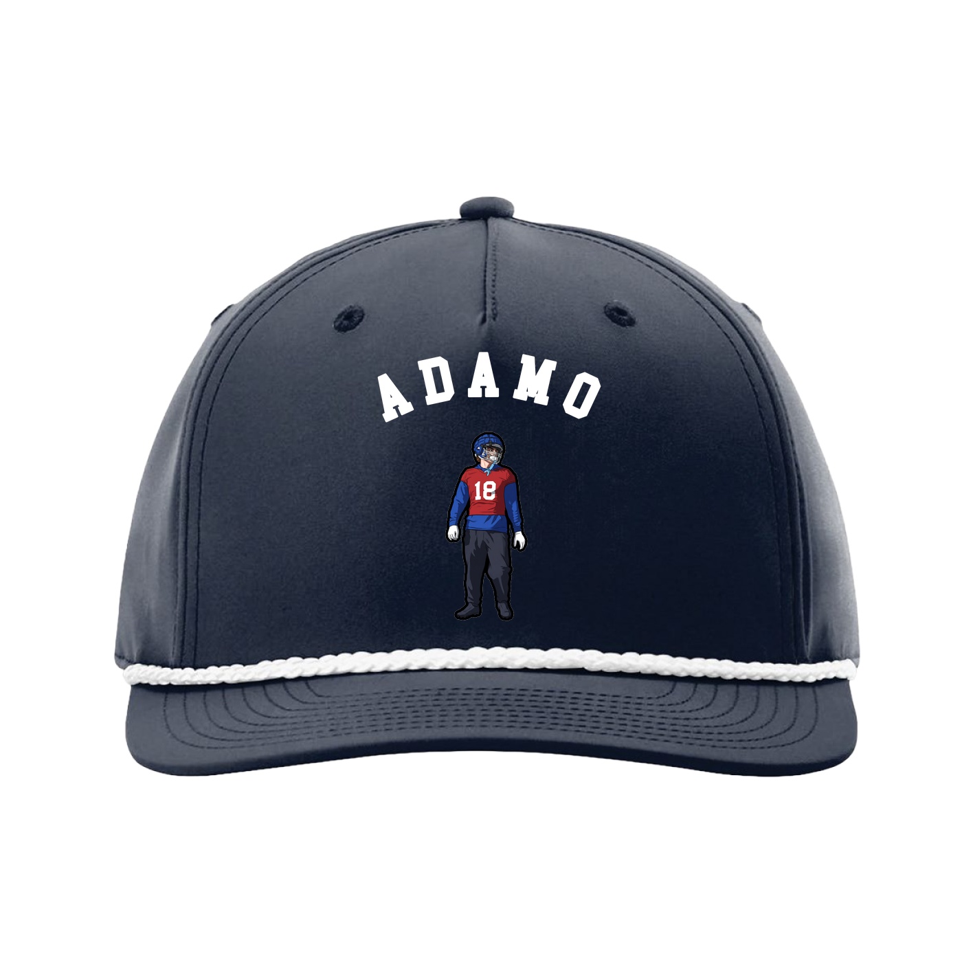Five-Panel Classic Rope Cap — Shirsey Arch in Navy