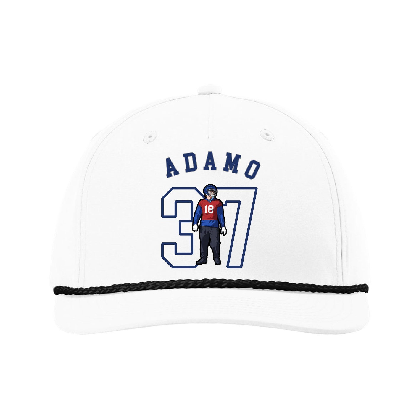 Five-Panel Classic Rope Cap — Shirsey Arch in White