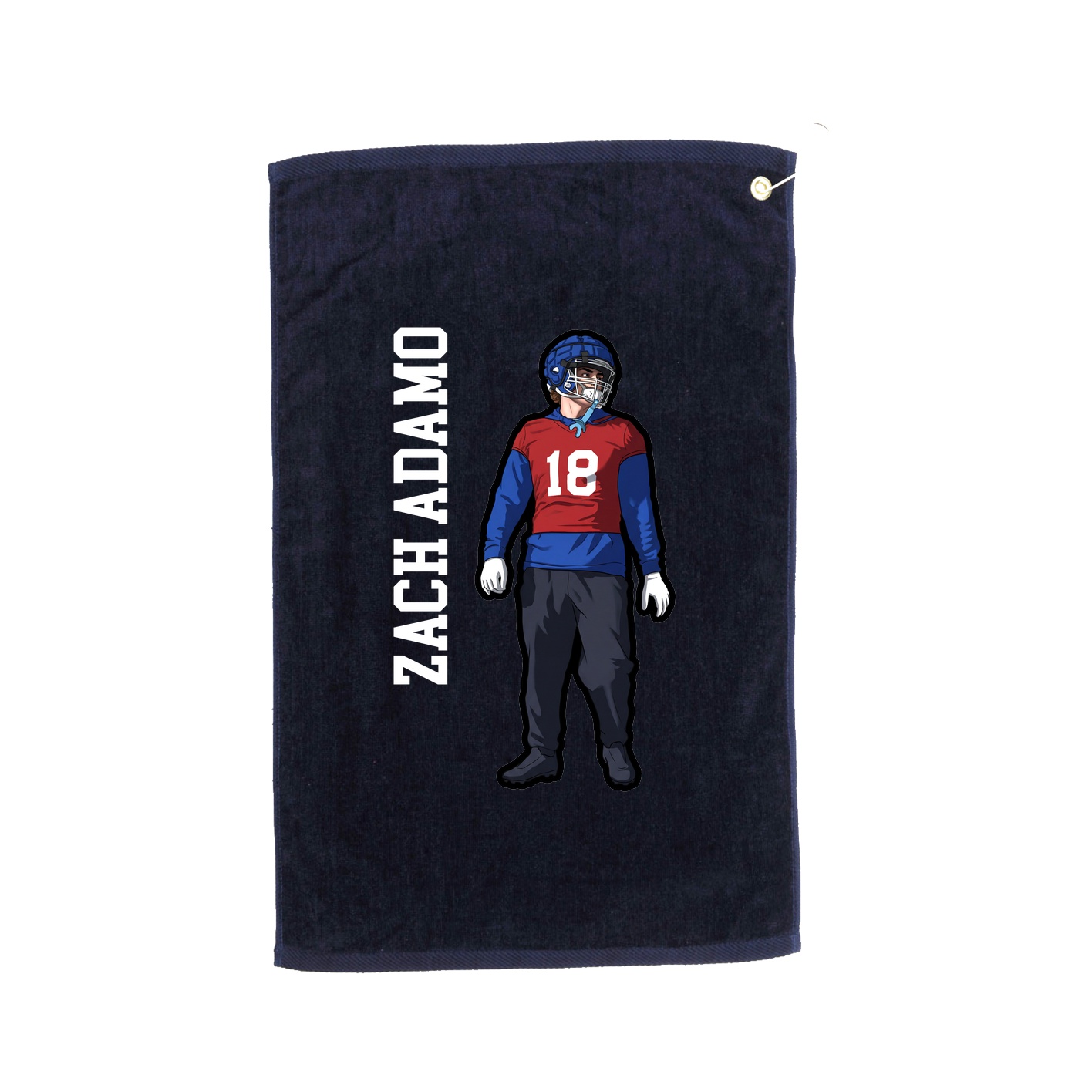 Golf Towel — Name Vertical in Navy