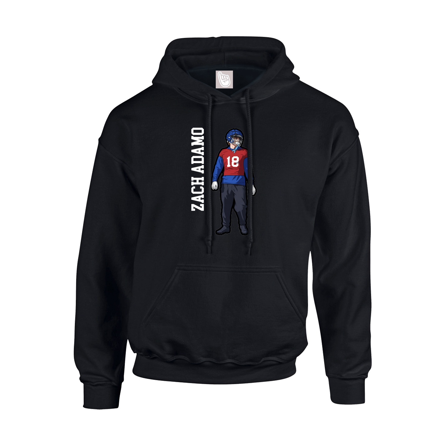 Hoodie — Name Vertical in Black