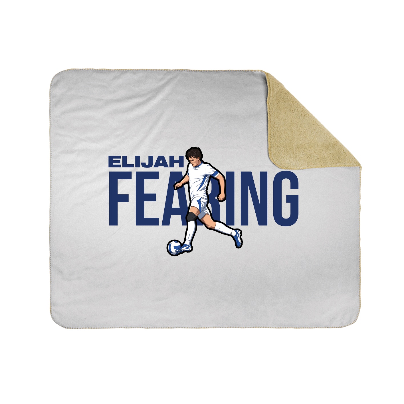 Throw Blanket — Player Name in White