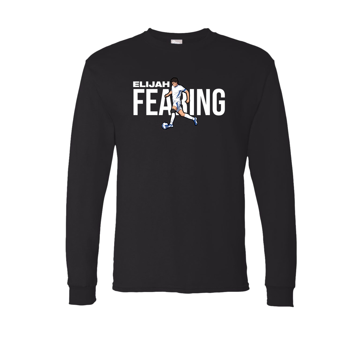 Long Sleeve Tee — Player Name in Black