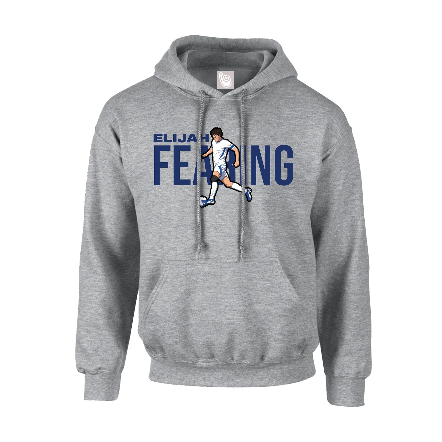 Hoodie — Player Name in Grey