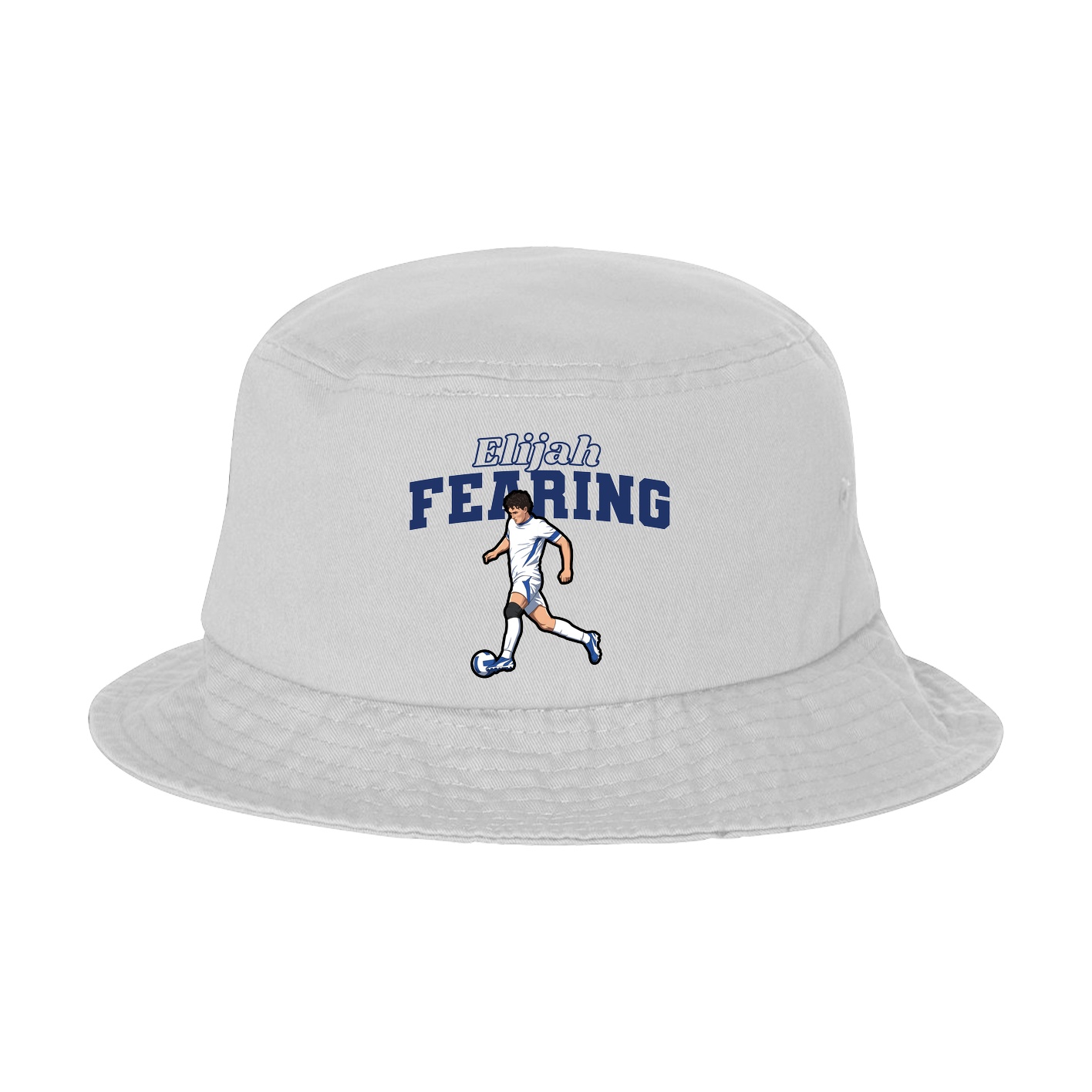 Bucket Cap — Name Arch in White