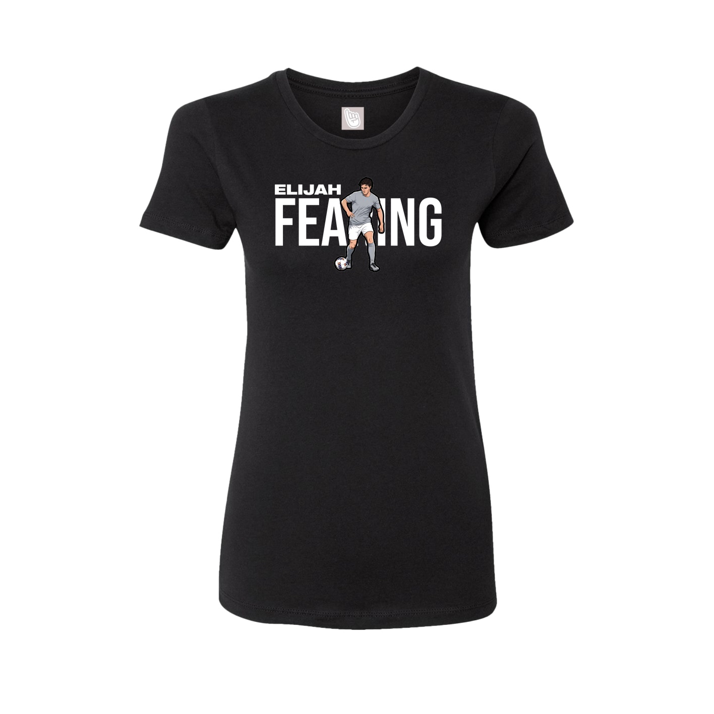 Fitted Women's Tee — Player Name in Black