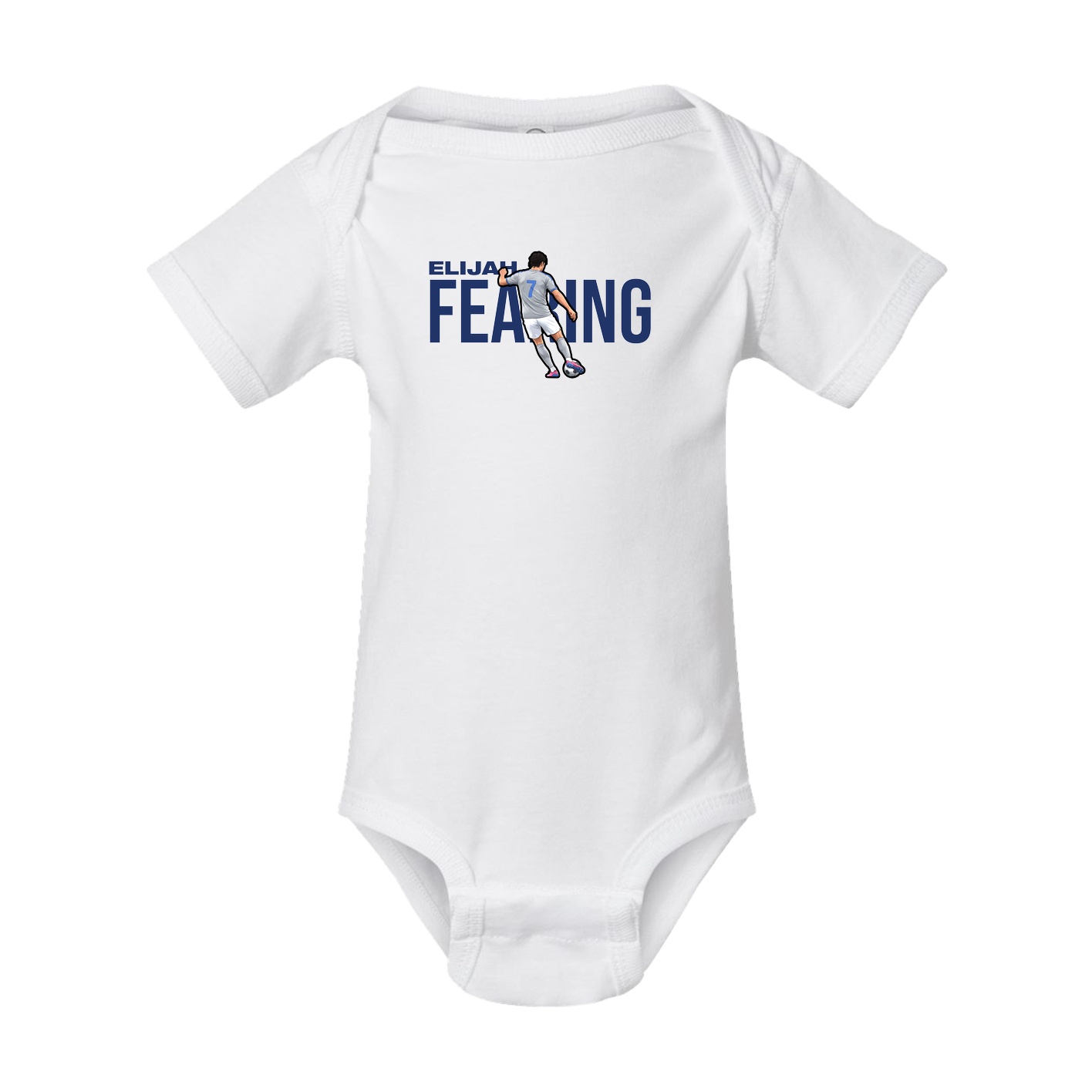 Baby Onesie — Player Name in White