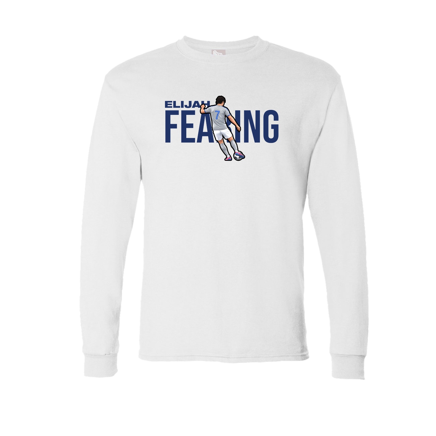 Long Sleeve Tee — Player Name in White