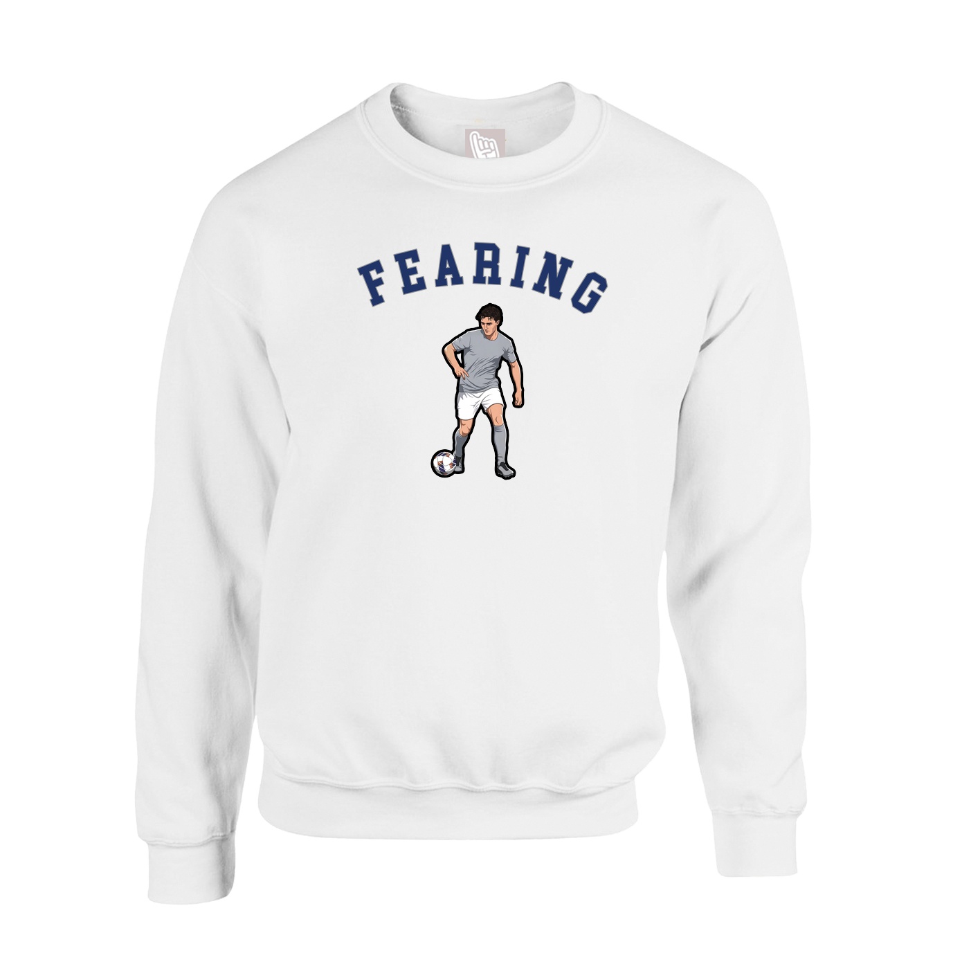 Fleece Crew — Shirsey Arch in White