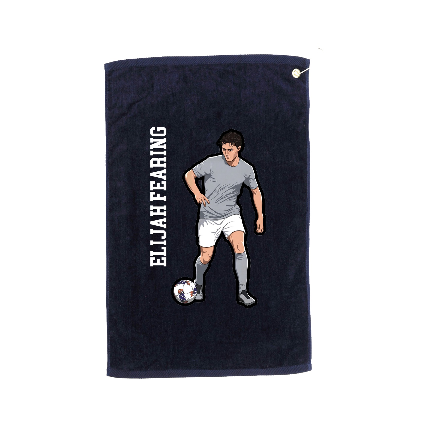 Golf Towel — Name Vertical in Navy