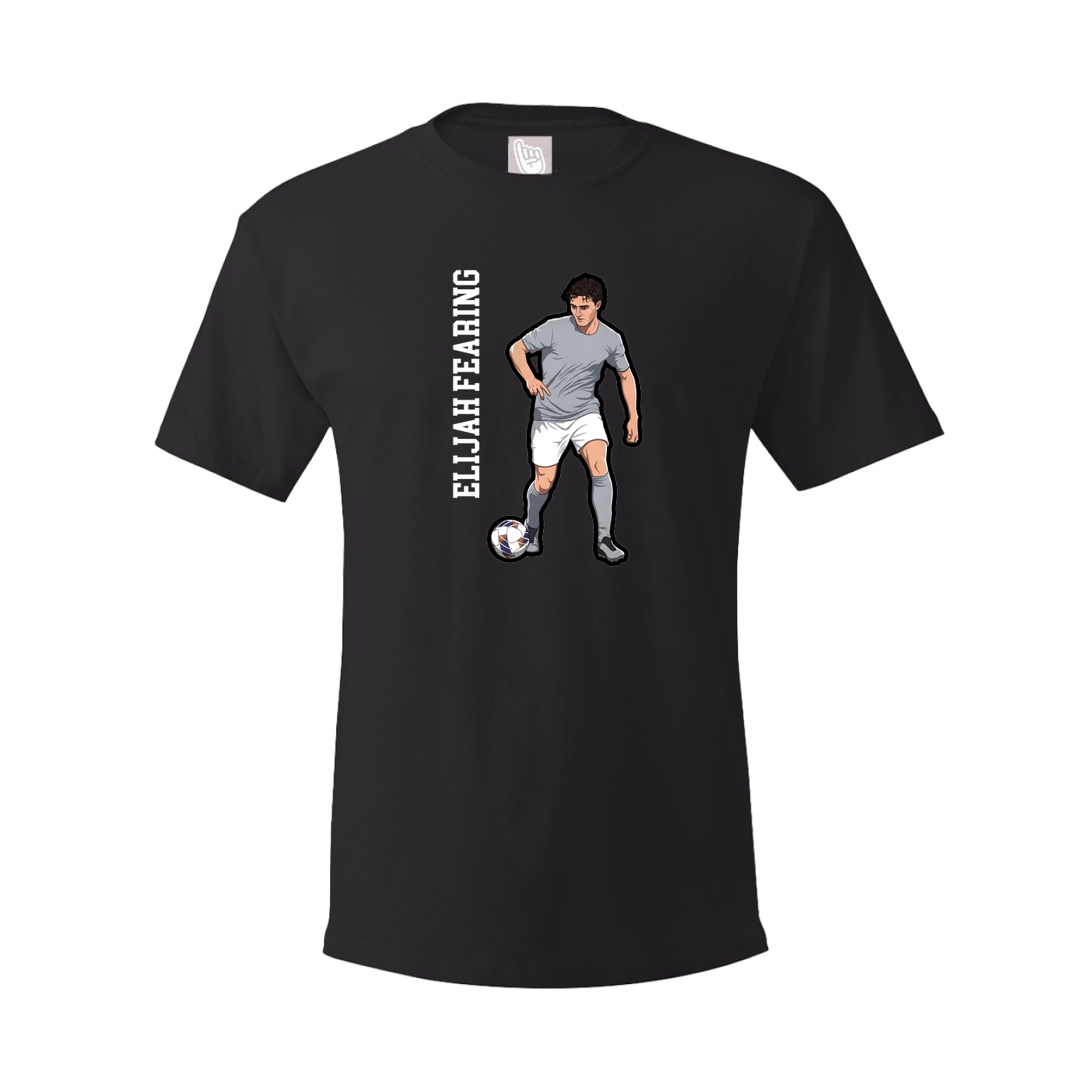 Youth Tee — Name Vertical in Black