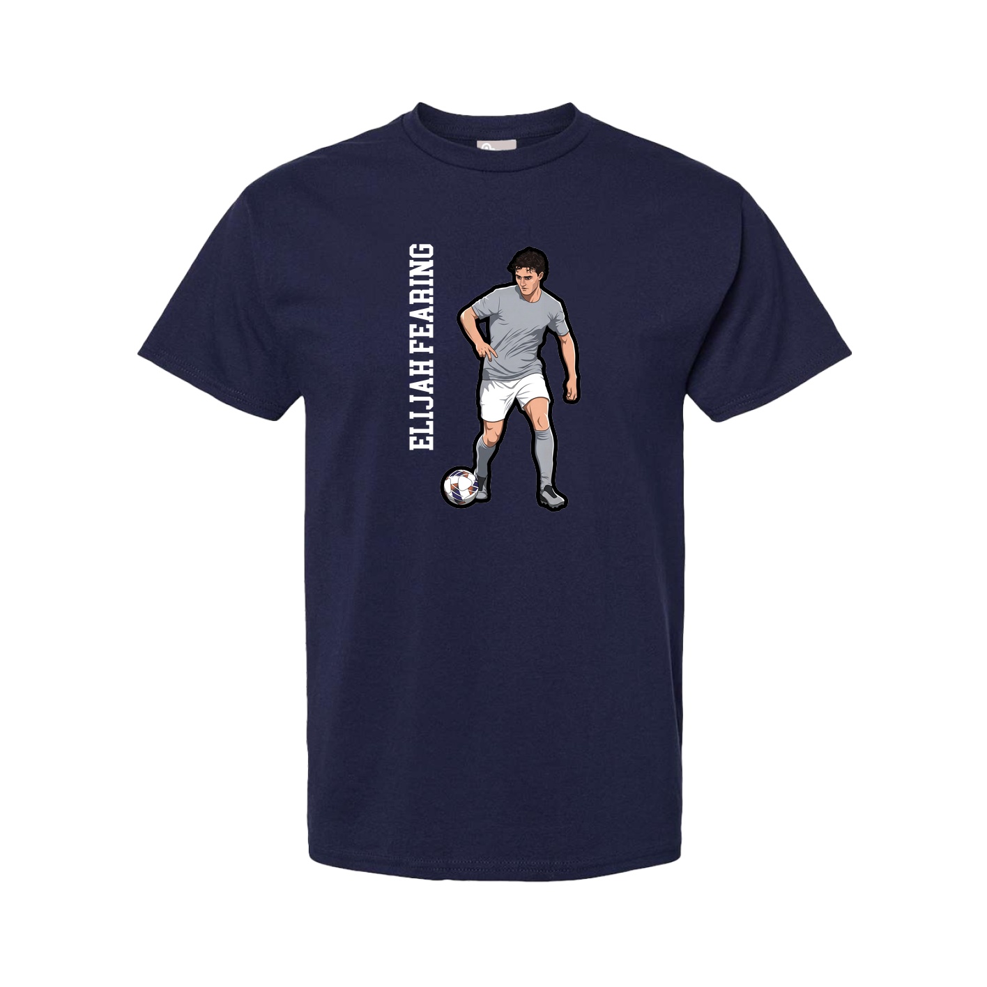 Youth Tee — Name Vertical in Navy