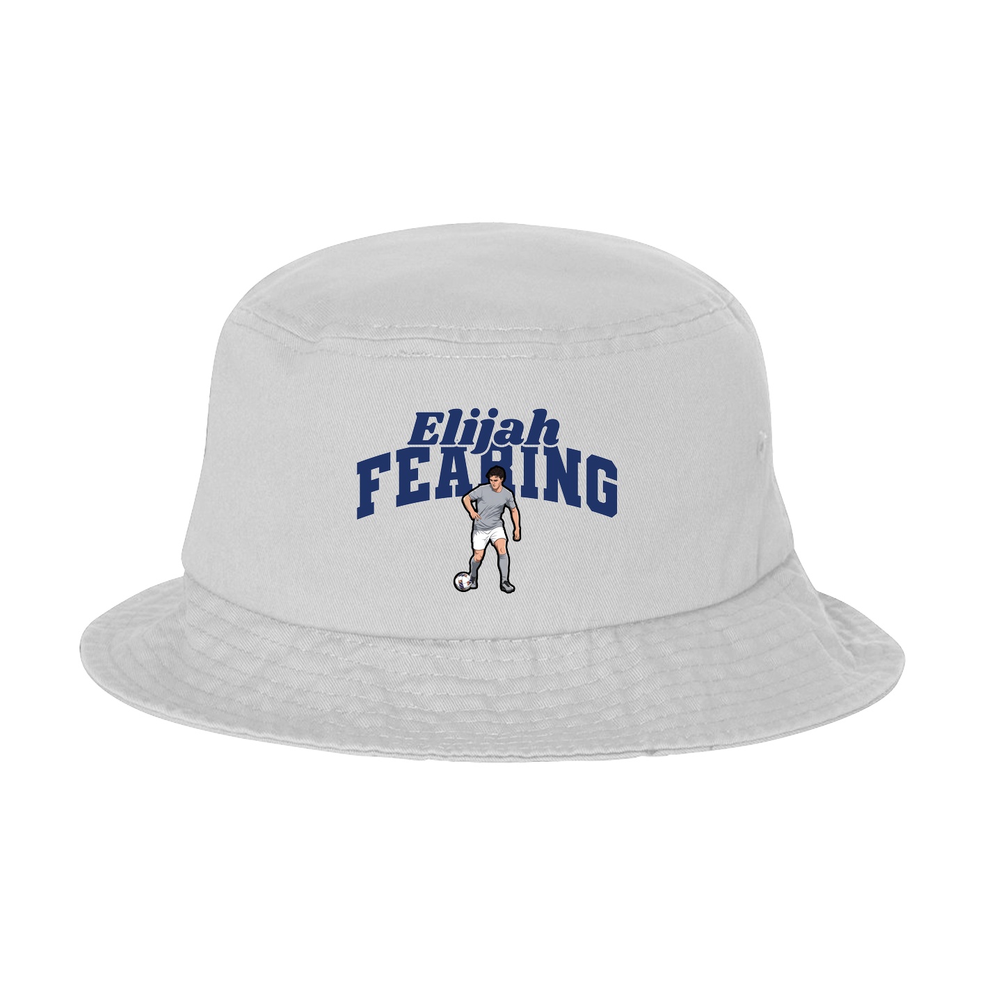 Bucket Cap — Signature Arch in White