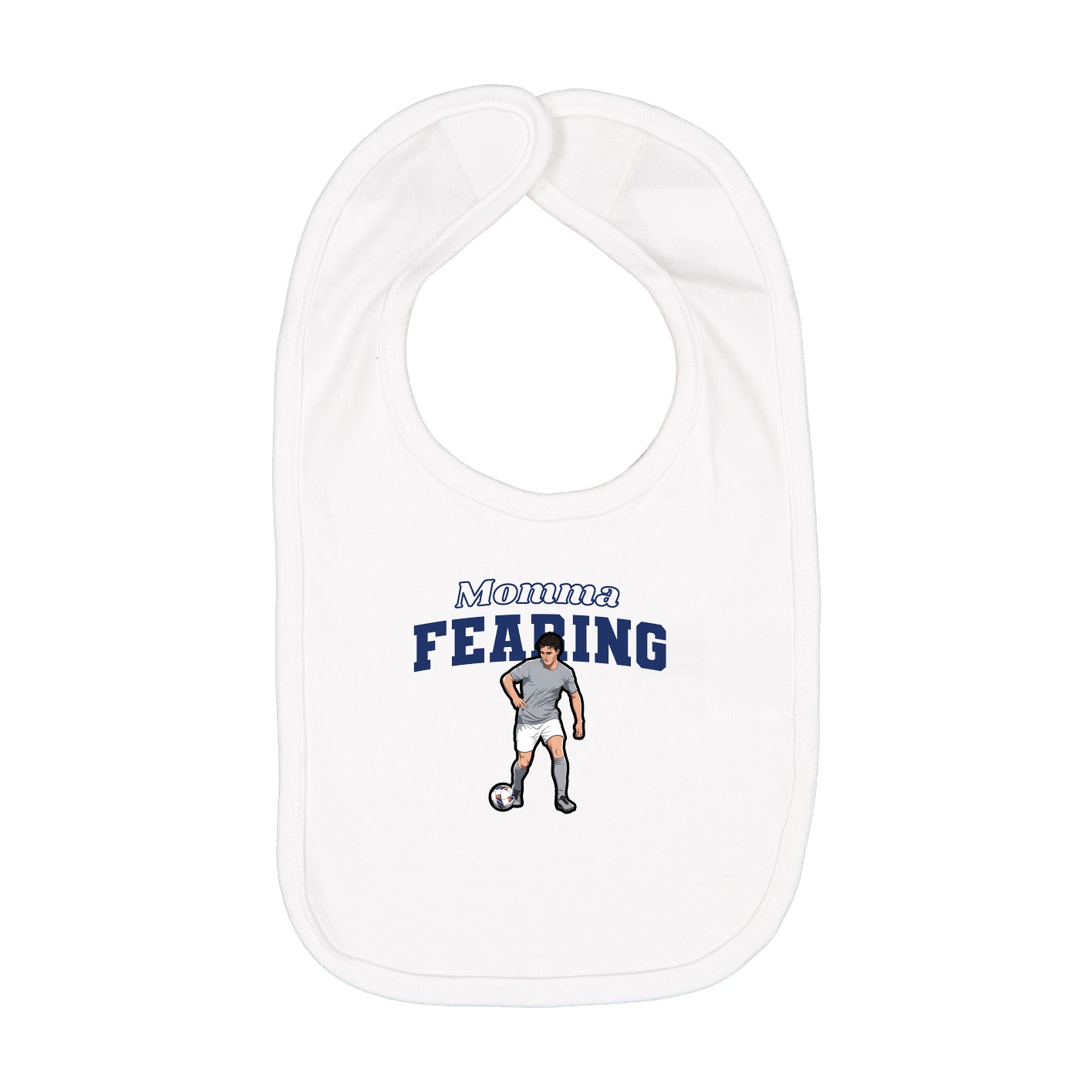 Infant Bib — Mothers Day Block in White