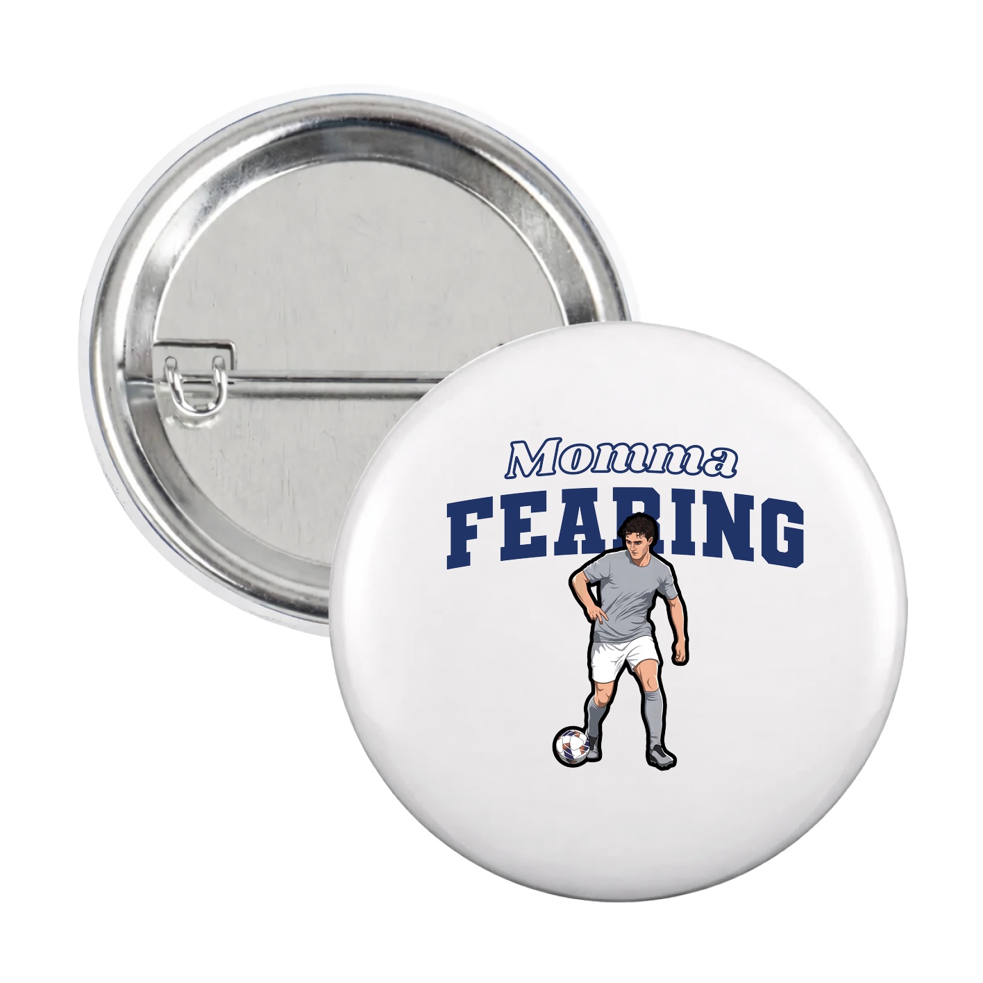 Game Day Button — Mothers Day Block in White