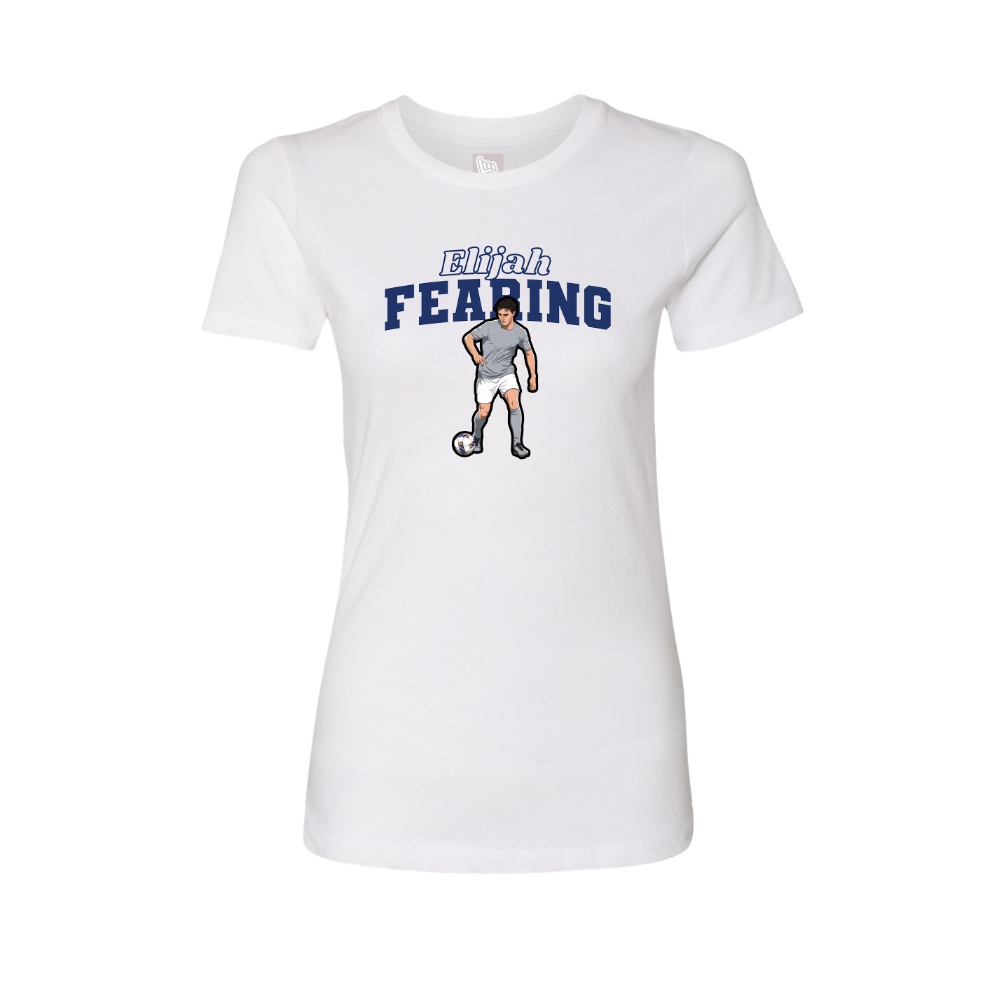 Womens Tee — Name Arch in White
