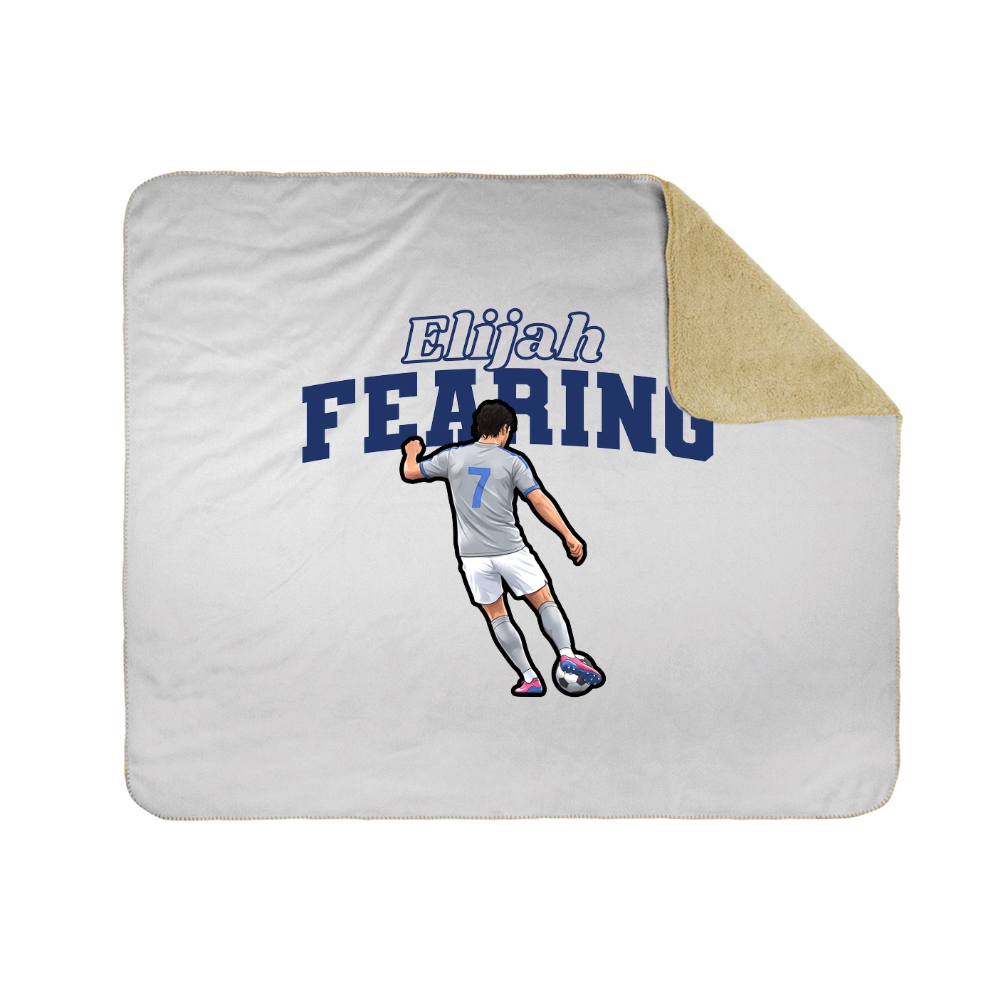 Throw Blanket — Name Arch in White
