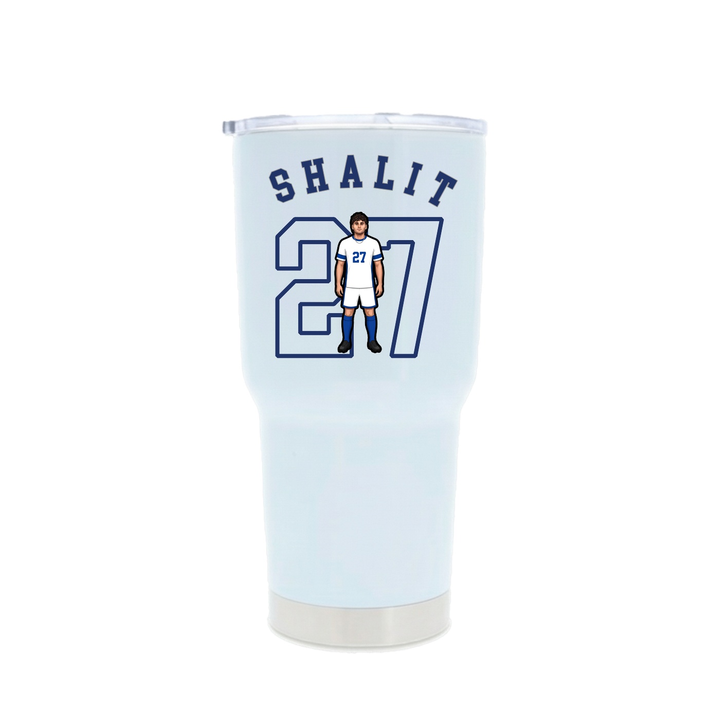 30oz Stainless Steel Tumbler — Shirsey Arch in White