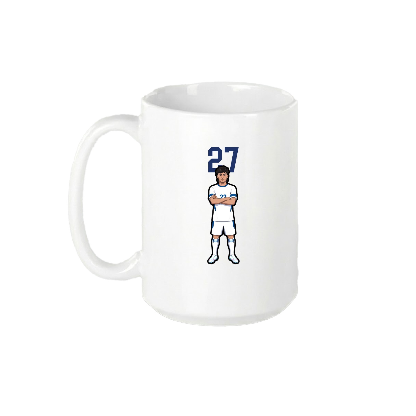 15oz Coffee Mug — Number Top in White