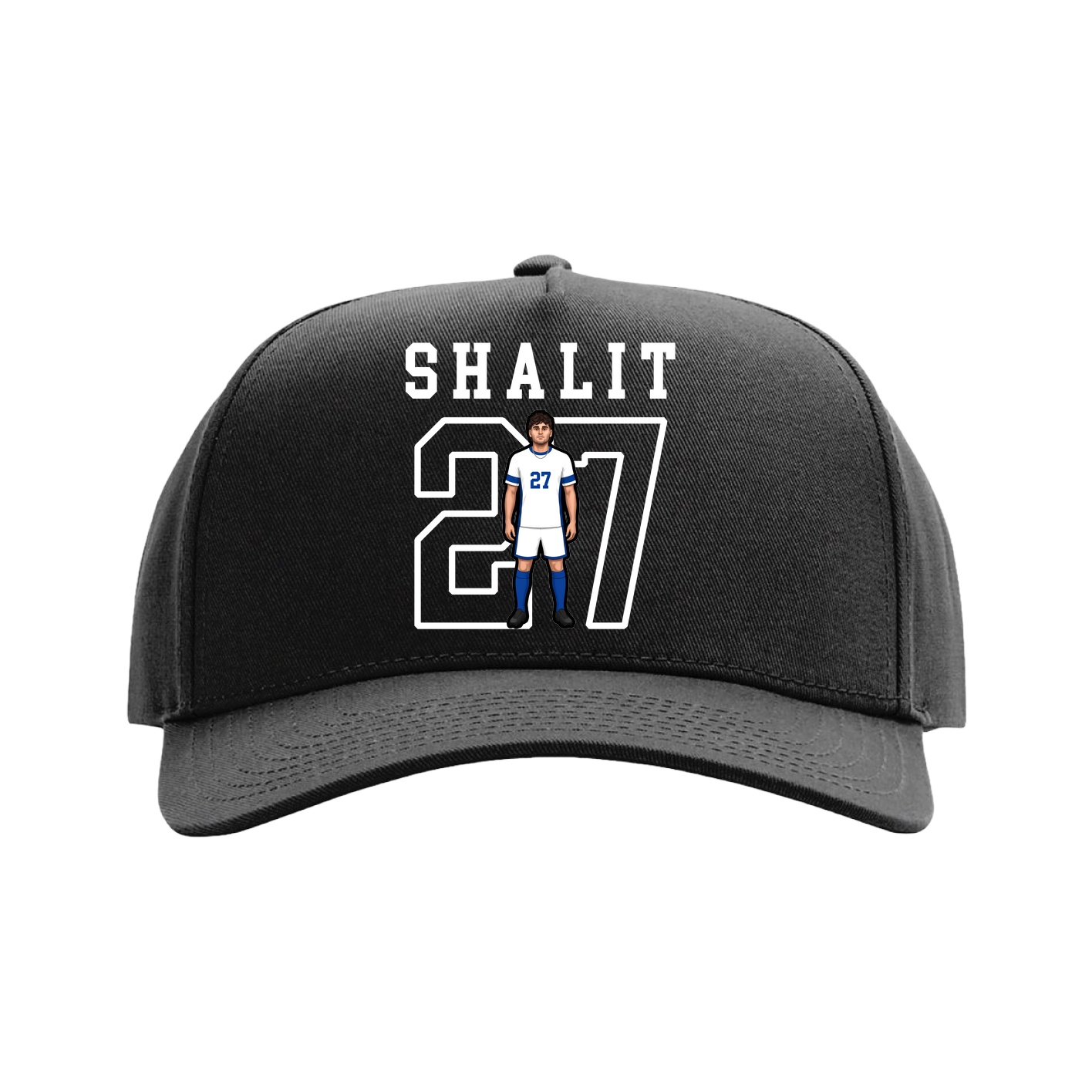 Full Fabric Five-Panel Champ Cap — Shirsey in Black