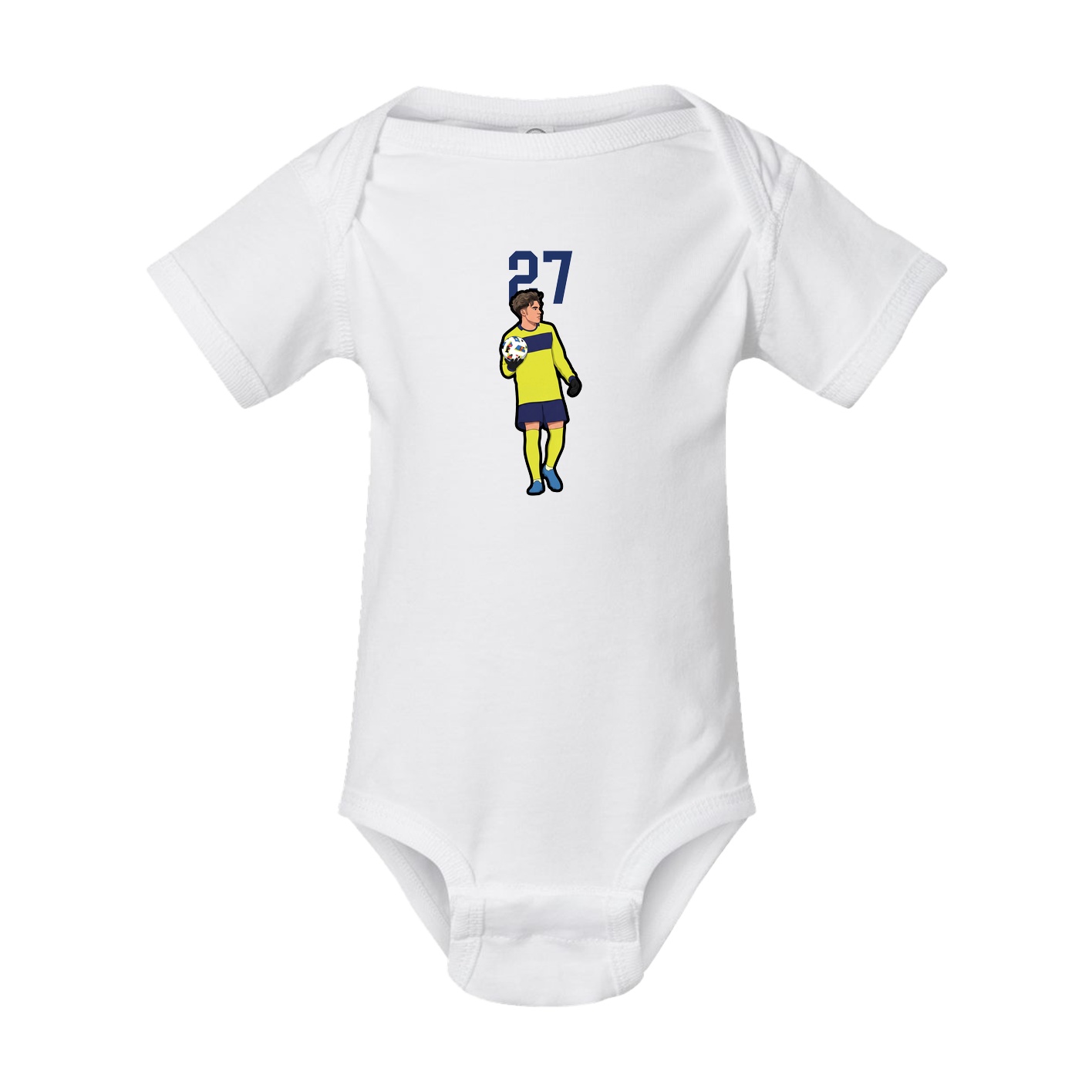 Baby Onesie — Number Top in White