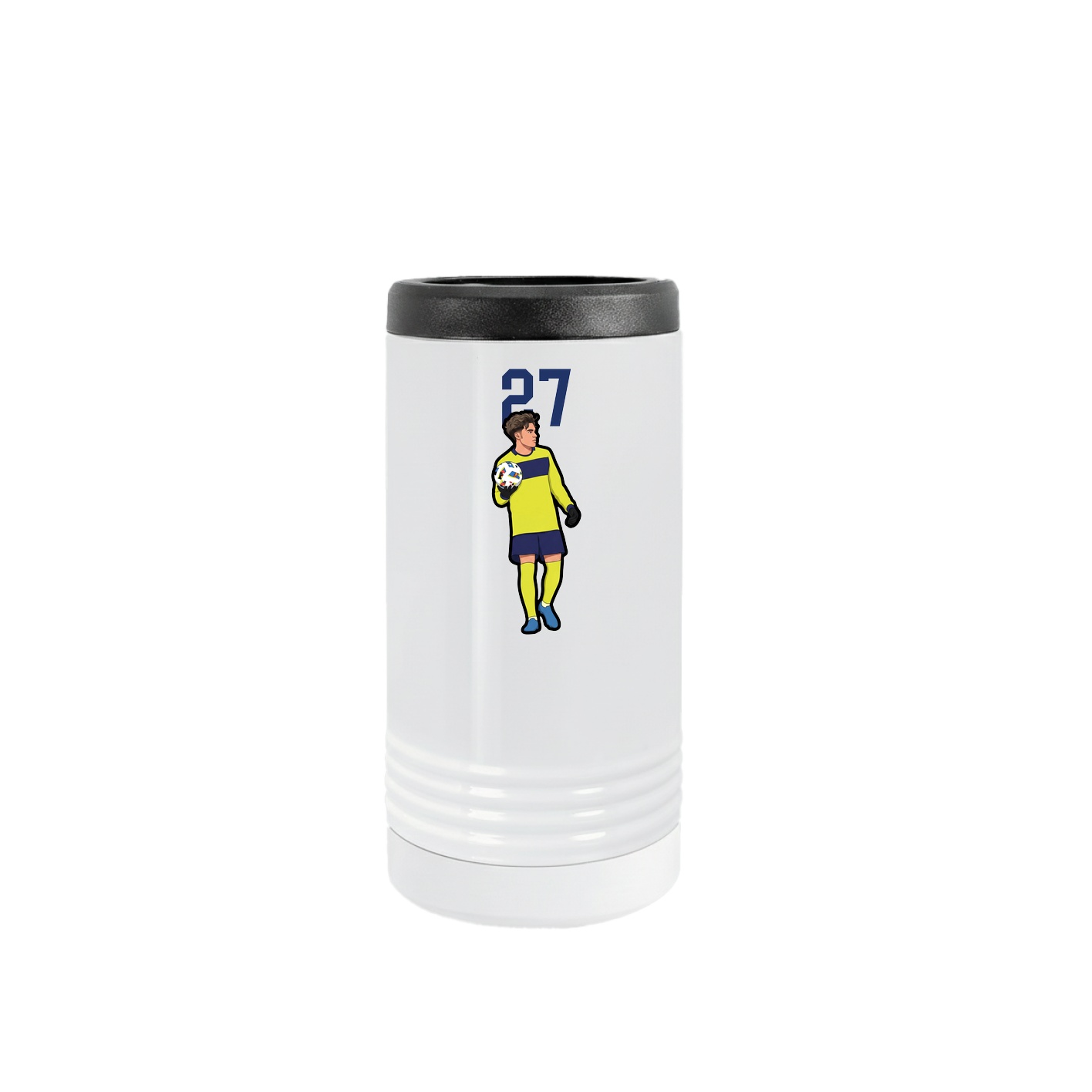 Slim Beverage Holder — Number Top in White