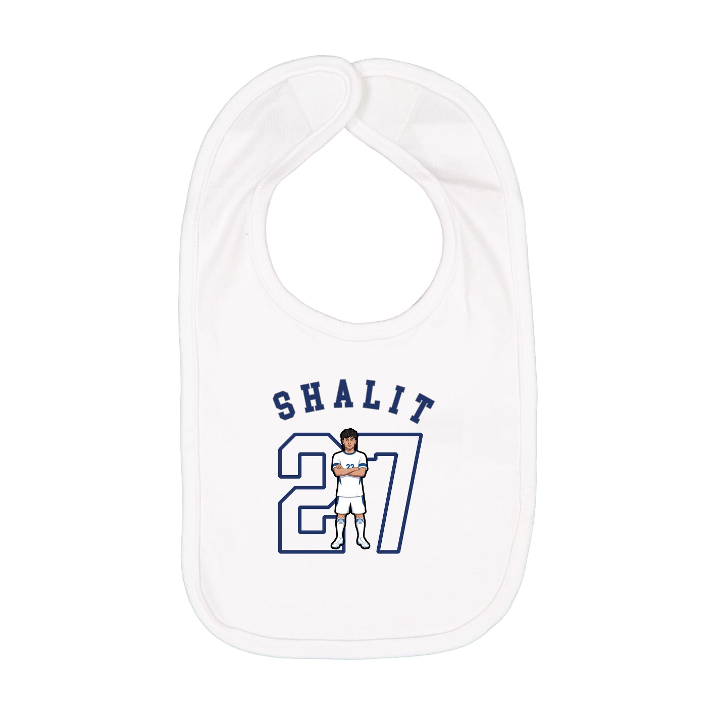 Infant Bib — Shirsey Arch in White