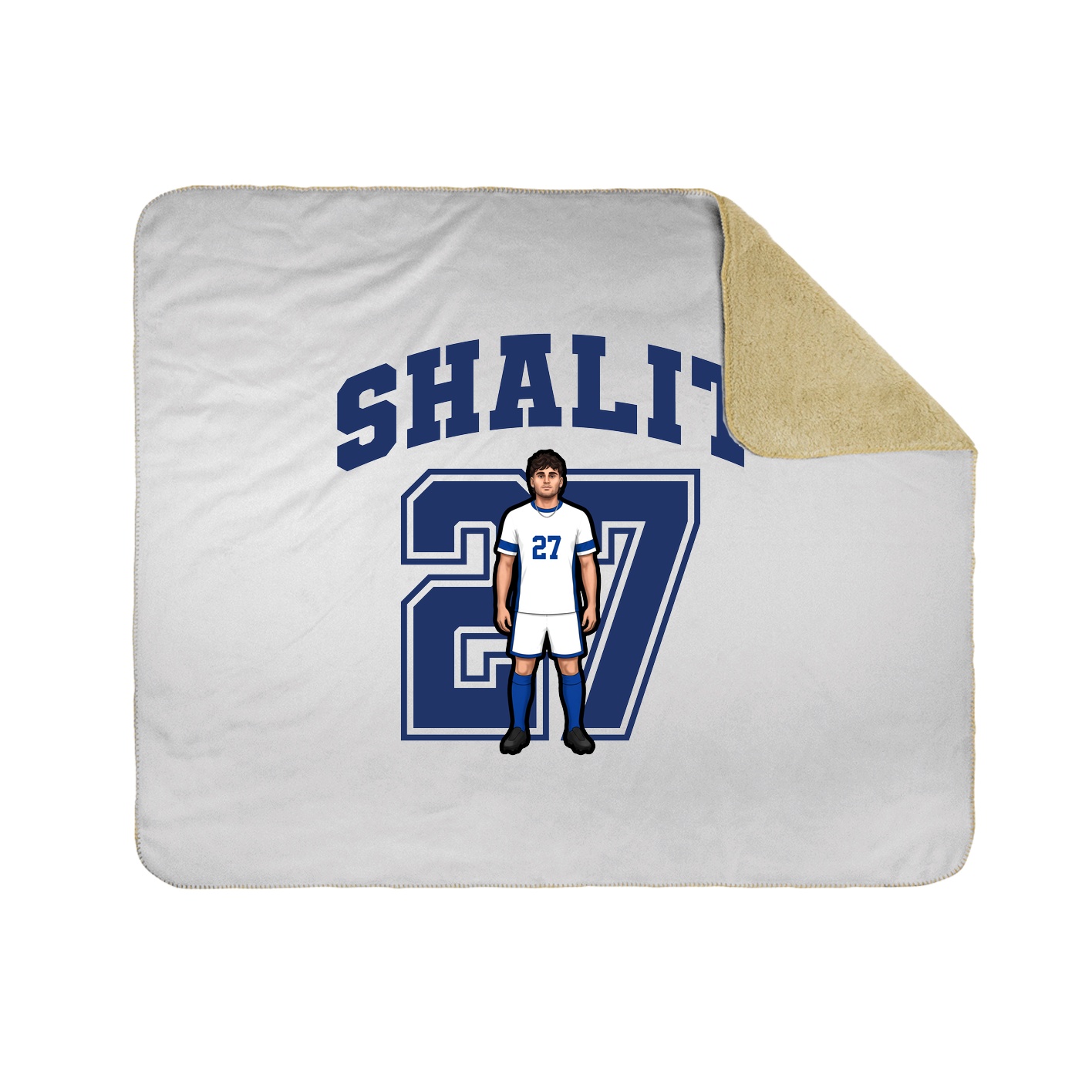 Throw Blanket — Number in White