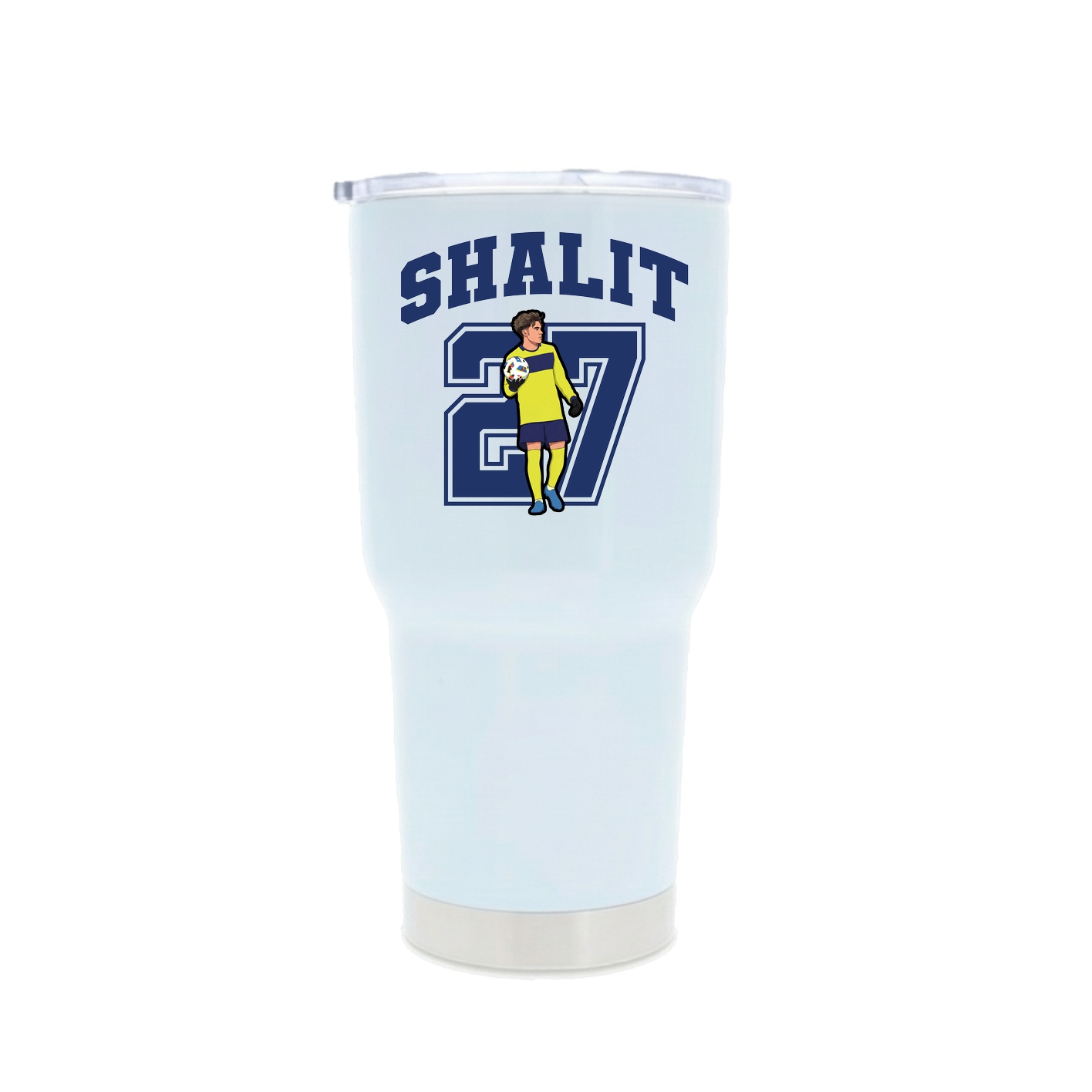 30oz Stainless Steel Tumbler — Number in White