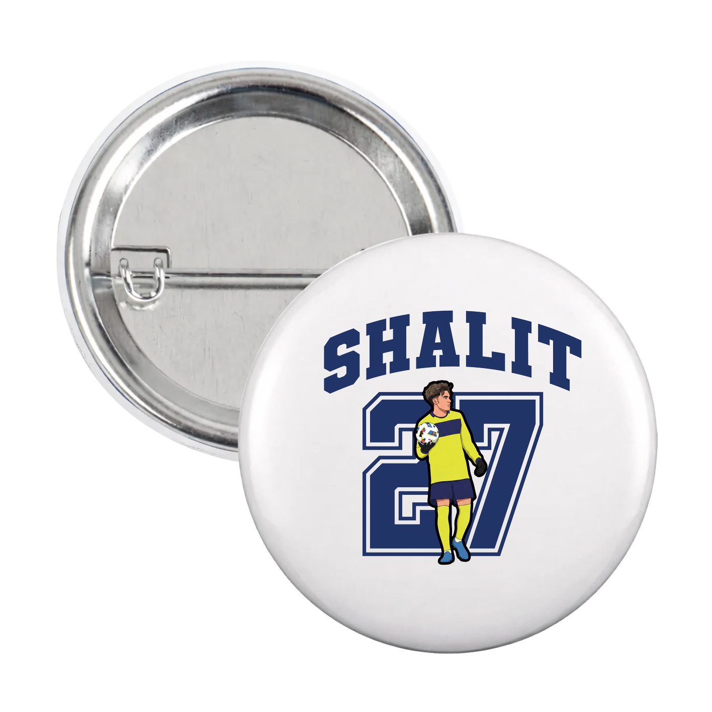 Game Day Button — Number in White