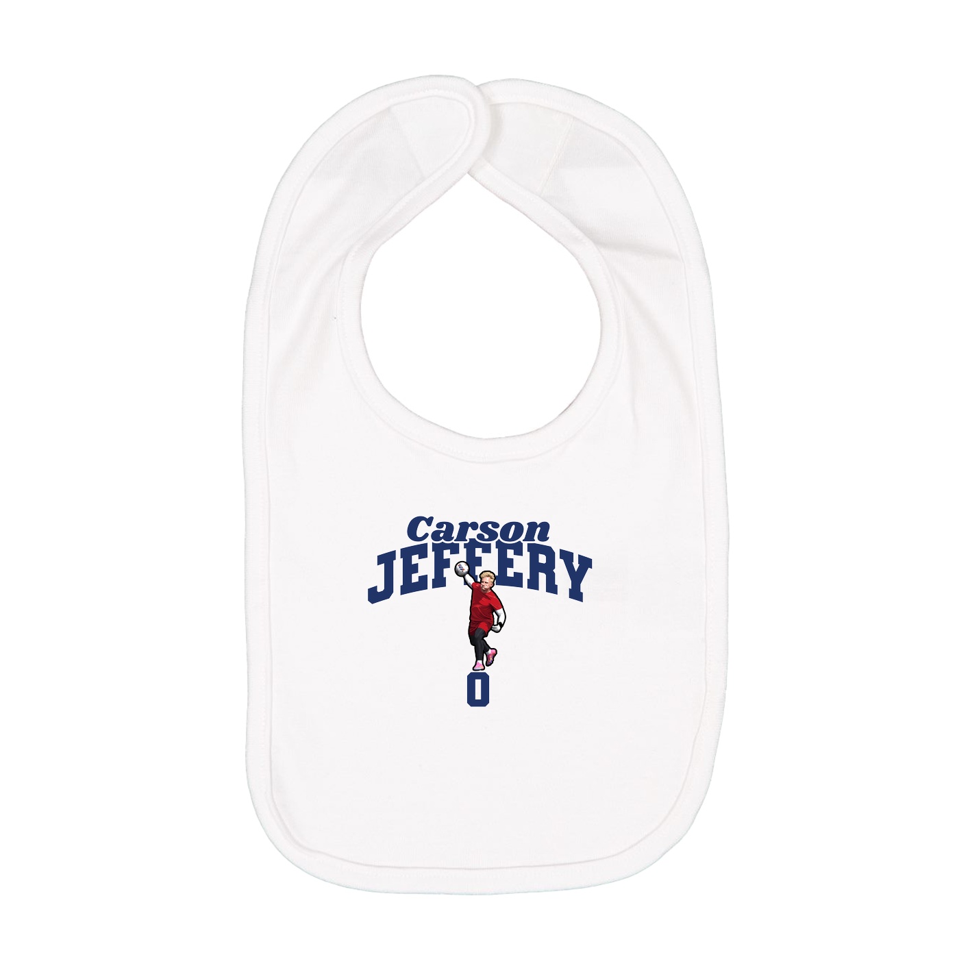 Infant Bib — Signature Arch in White